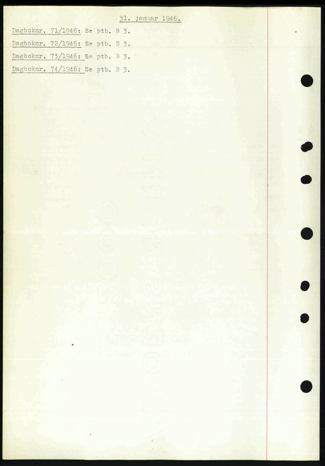 Nedenes sorenskriveri, SAK/1221-0006/G/Gb/Gba/L0054: Pantebok nr. A6c, 1946-1946, Dagboknr: 71/1946