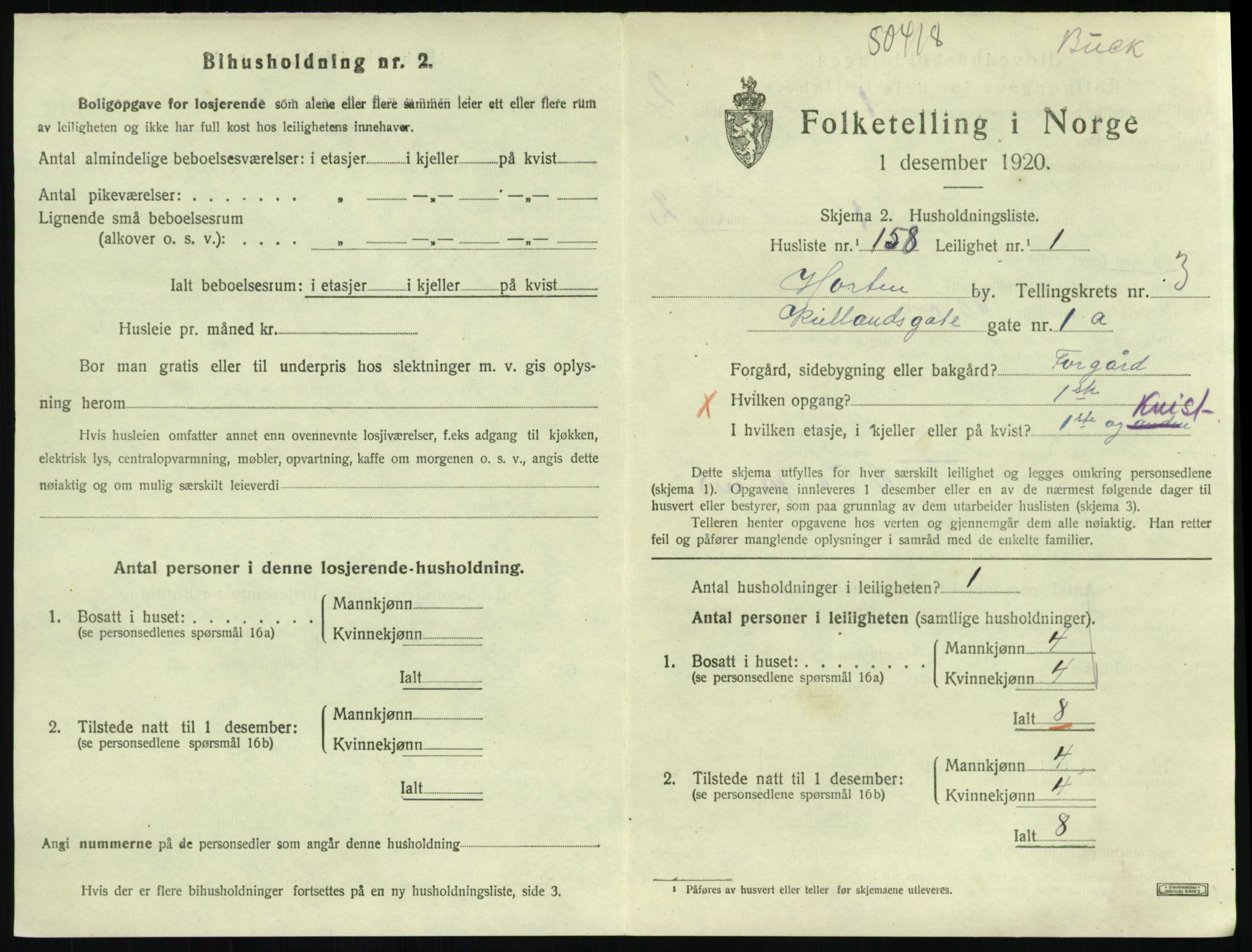 SAKO, Folketelling 1920 for 0703 Horten kjøpstad, 1920, s. 4647