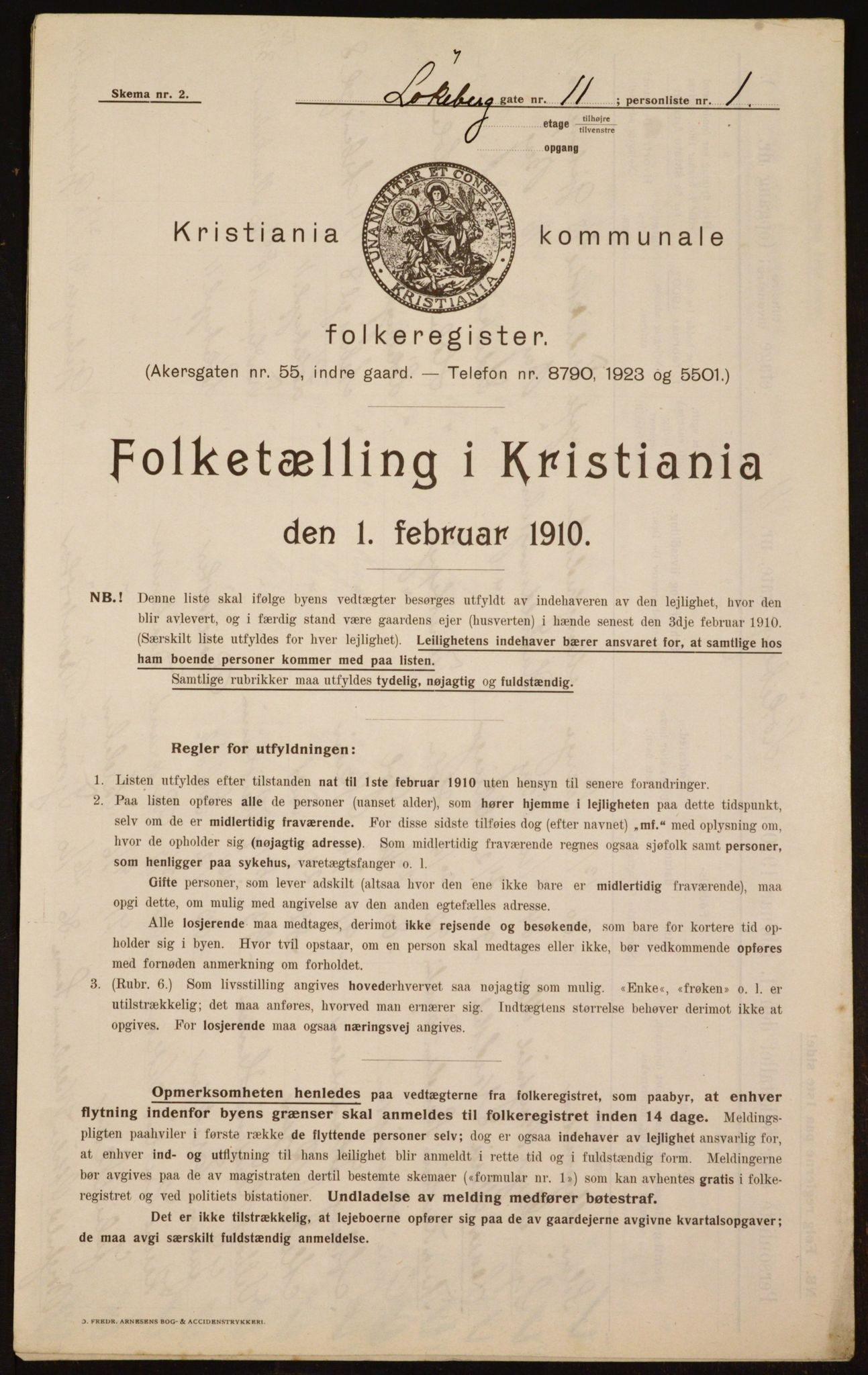 OBA, Kommunal folketelling 1.2.1910 for Kristiania, 1910, s. 56594