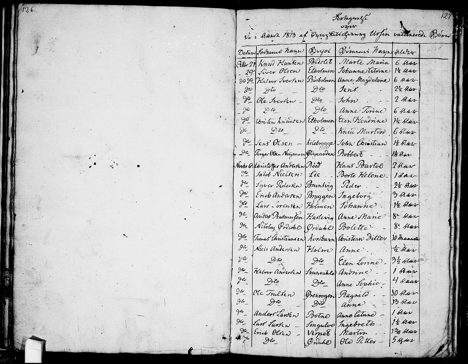 Hvaler prestekontor Kirkebøker, AV/SAO-A-2001/F/Fa/L0004: Ministerialbok nr. I 4, 1805-1816, s. 126-127