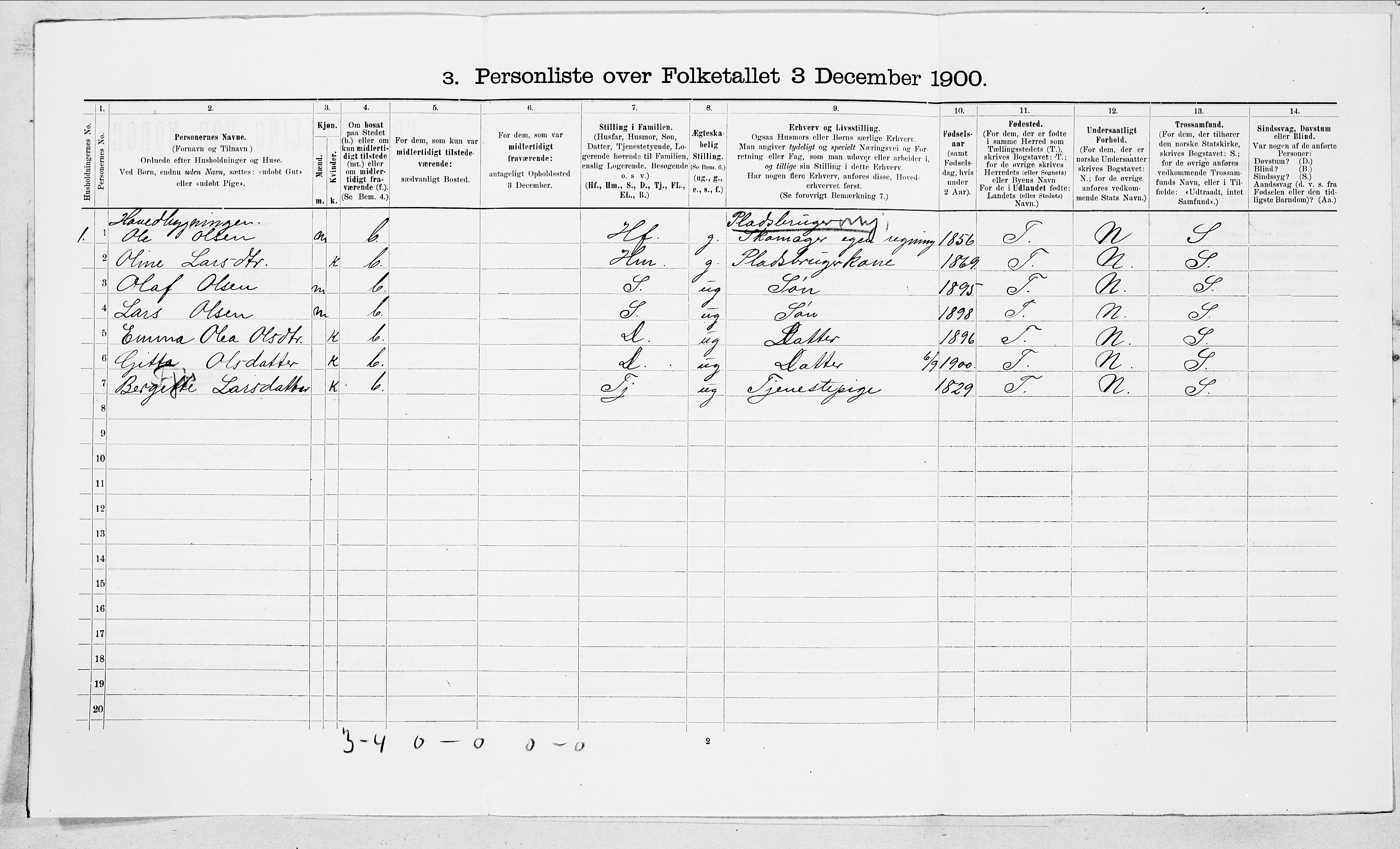 SAT, Folketelling 1900 for 1525 Stranda herred, 1900, s. 183