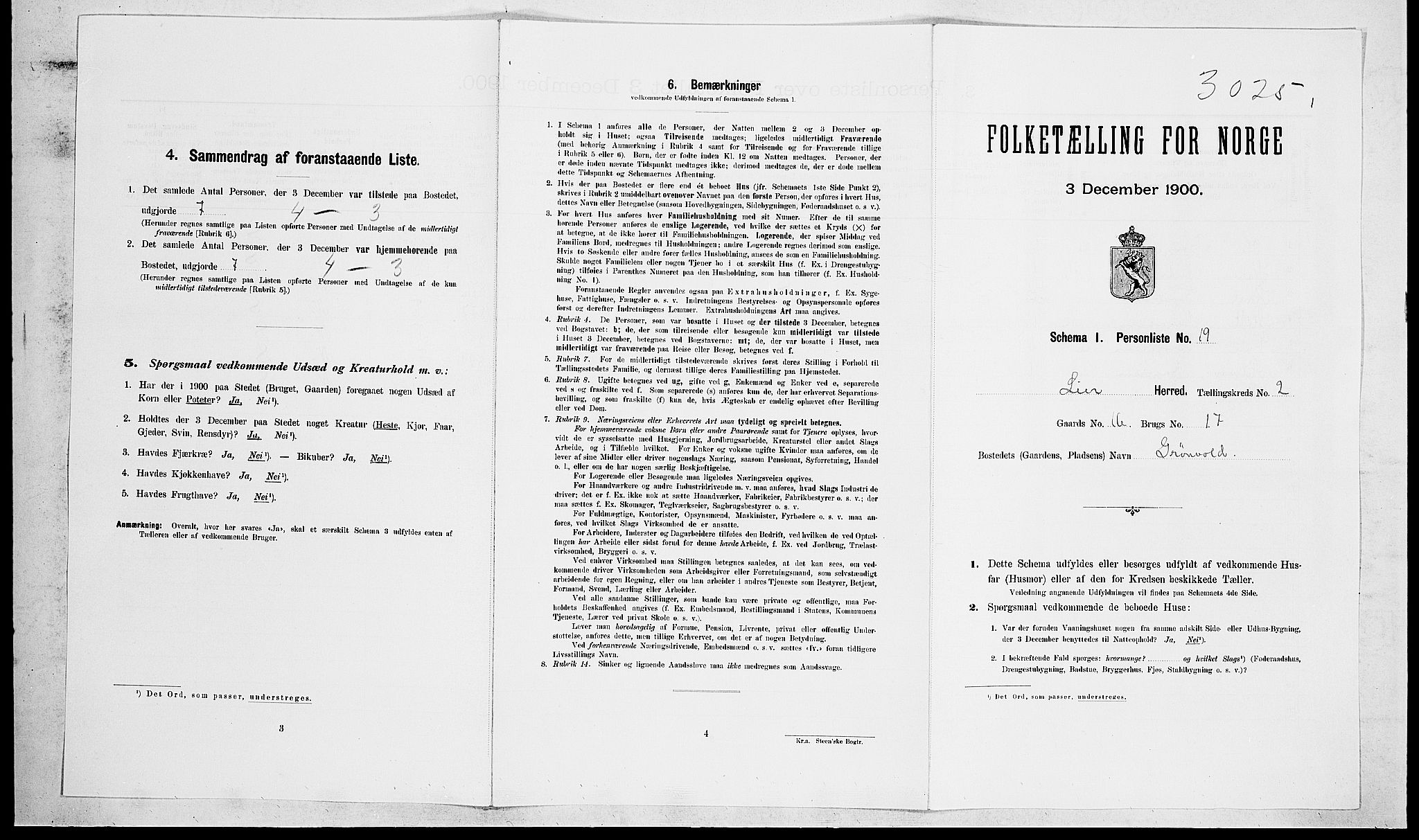 RA, Folketelling 1900 for 0626 Lier herred, 1900, s. 402