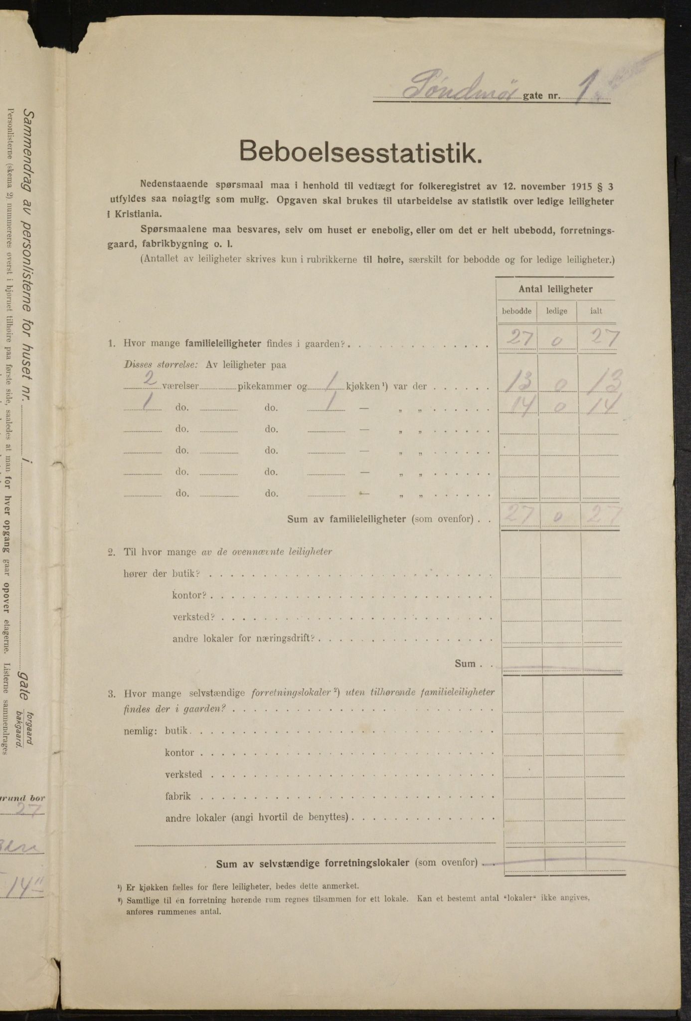 OBA, Kommunal folketelling 1.2.1916 for Kristiania, 1916, s. 107617