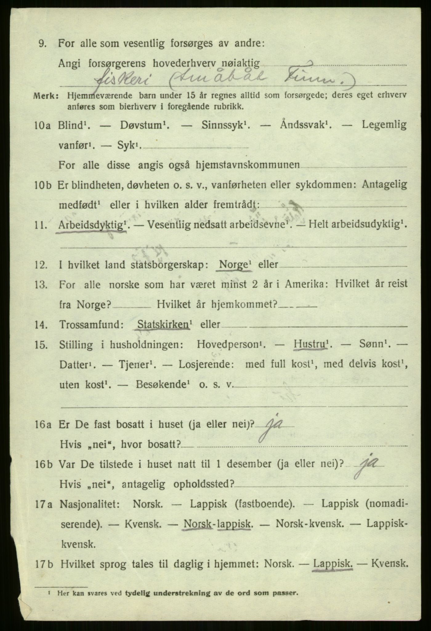 SATØ, Folketelling 1920 for 1938 Lyngen herred, 1920, s. 4006