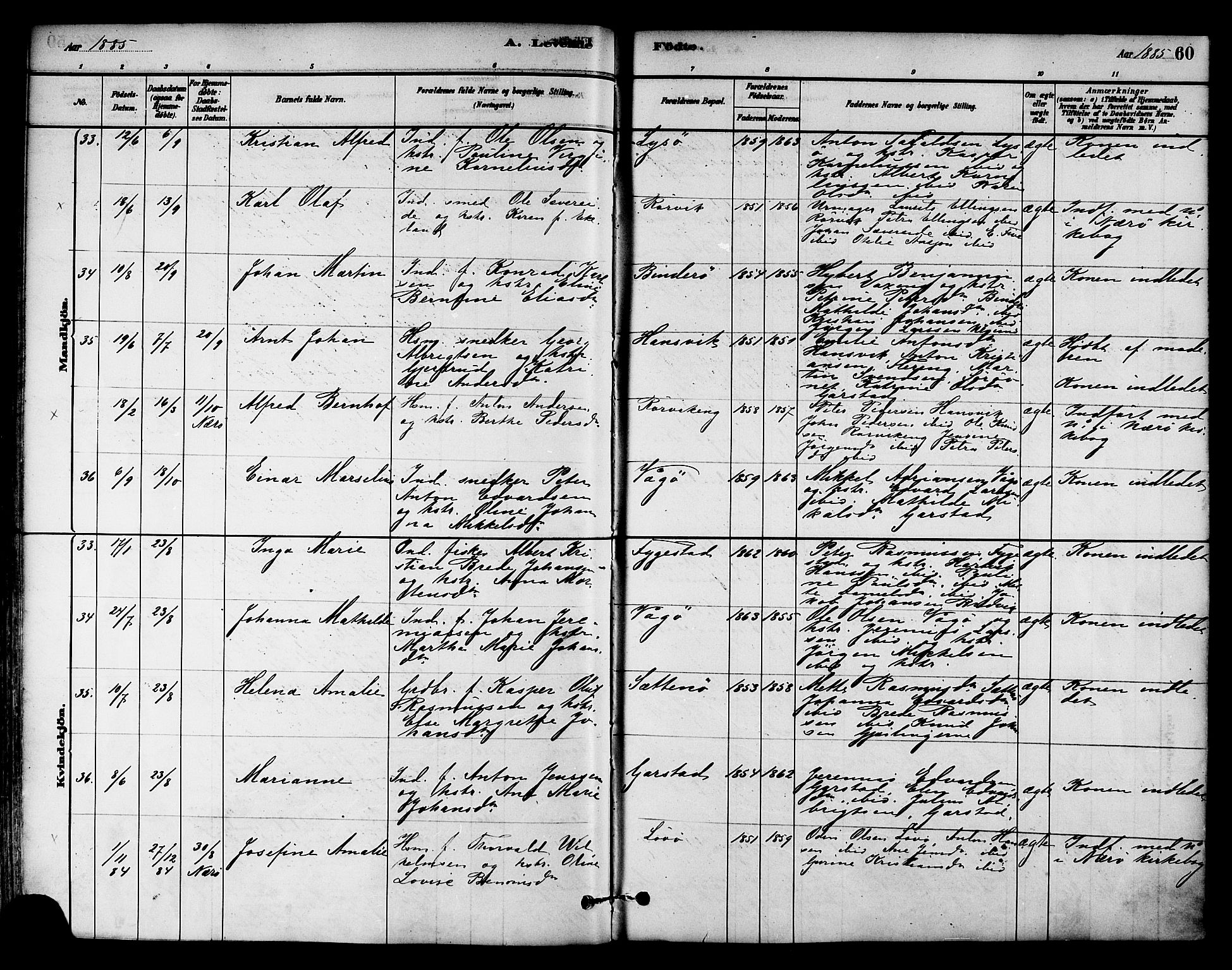Ministerialprotokoller, klokkerbøker og fødselsregistre - Nord-Trøndelag, AV/SAT-A-1458/786/L0686: Ministerialbok nr. 786A02, 1880-1887, s. 60