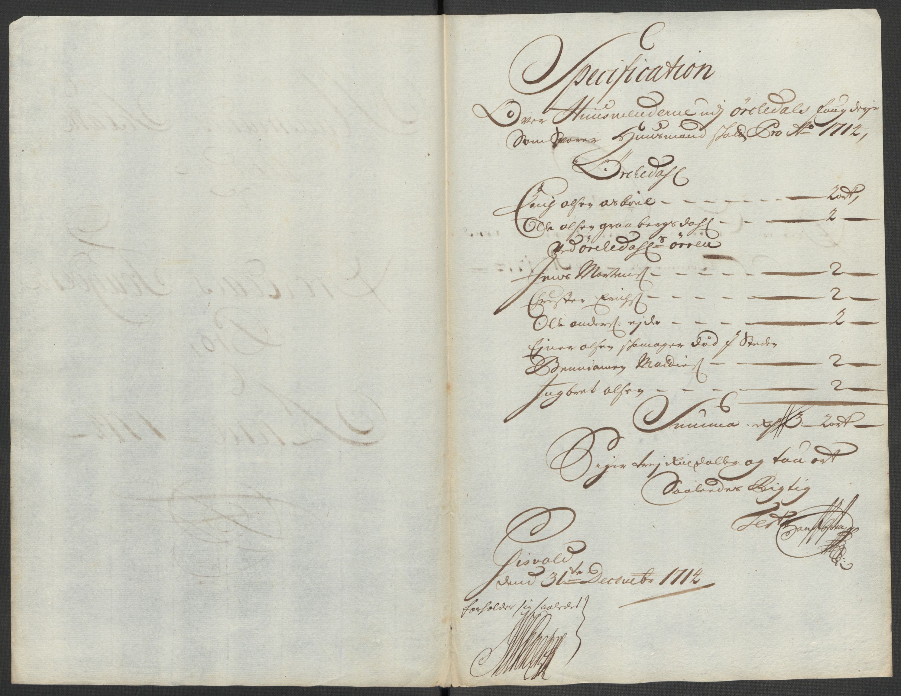 Rentekammeret inntil 1814, Reviderte regnskaper, Fogderegnskap, RA/EA-4092/R60/L3965: Fogderegnskap Orkdal og Gauldal, 1714, s. 131