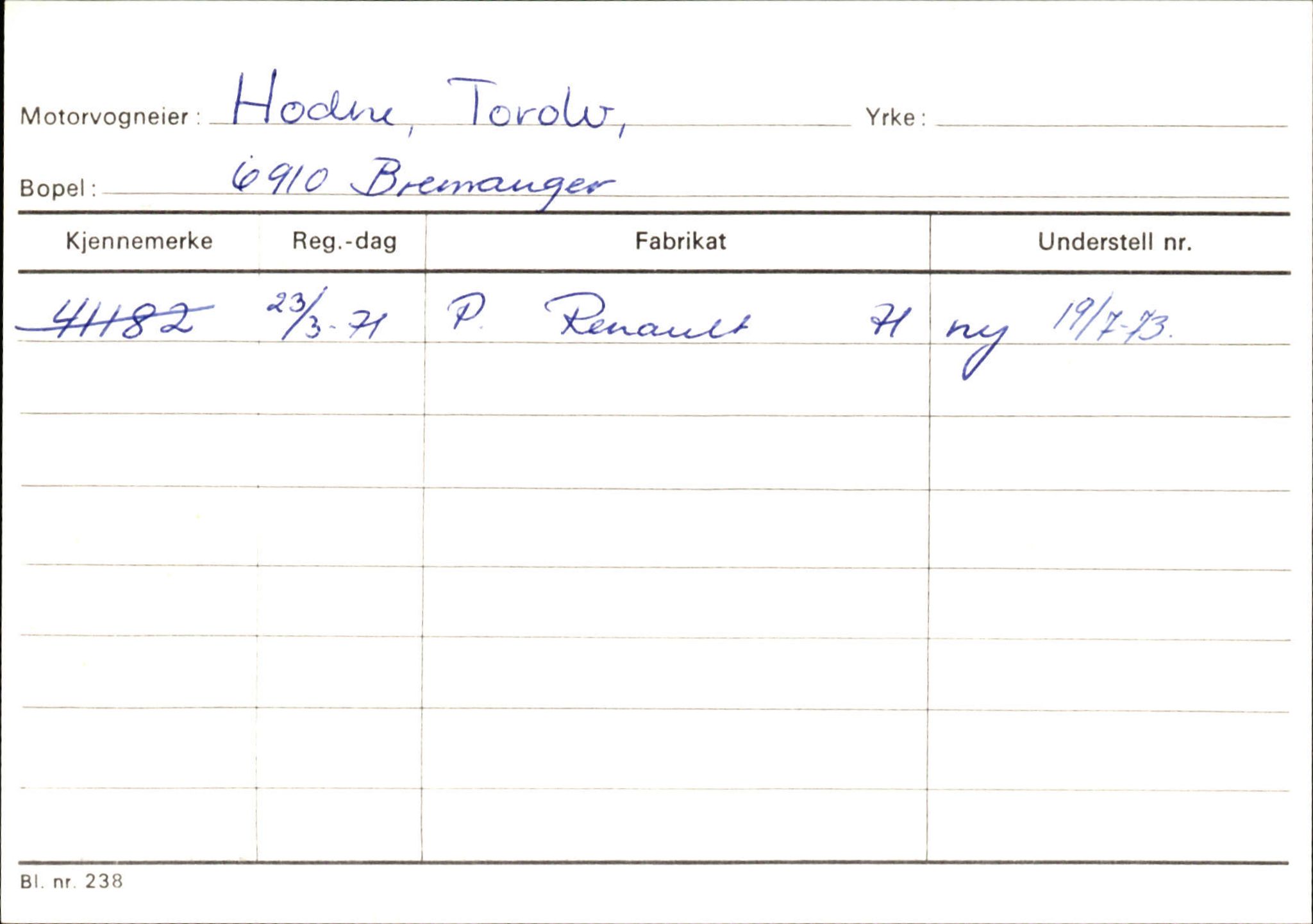 Statens vegvesen, Sogn og Fjordane vegkontor, SAB/A-5301/4/F/L0133: Eigarregister Bremanger A-Å. Gaular A-H, 1945-1975, s. 859