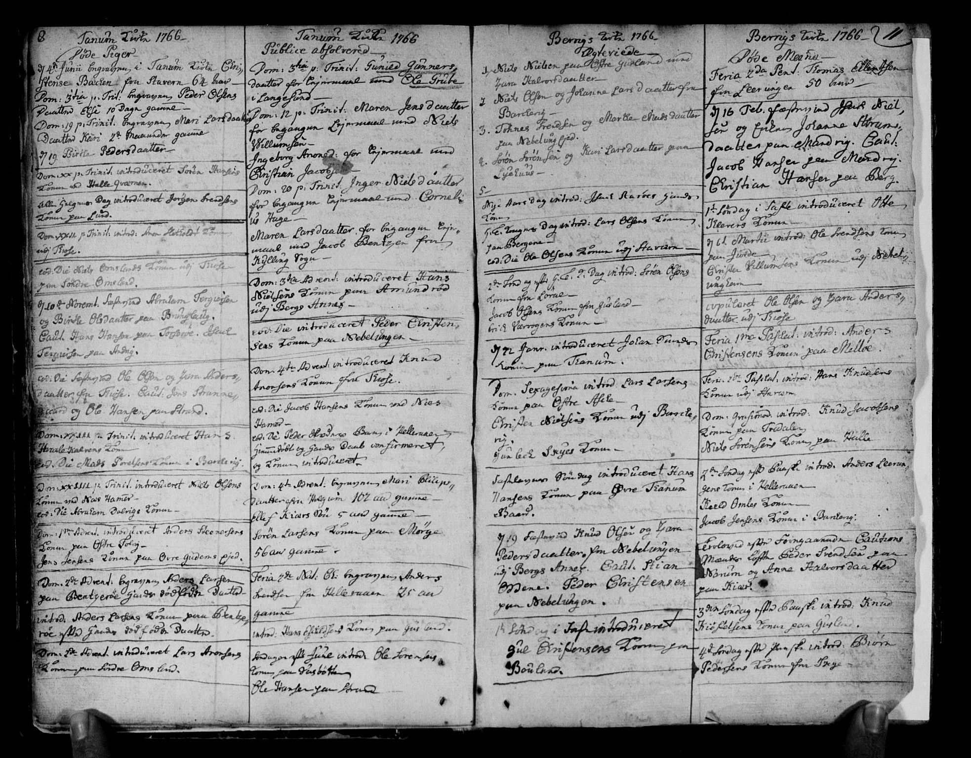 Brunlanes kirkebøker, SAKO/A-342/F/Fa/L0001: Ministerialbok nr. I 1, 1766-1801, s. 8-9