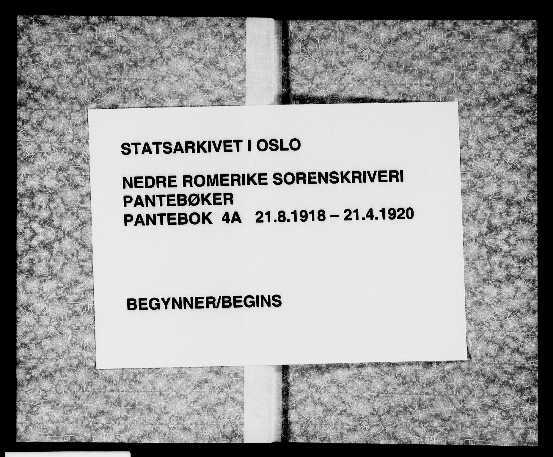 Nedre Romerike sorenskriveri, AV/SAO-A-10469/G/Gb/Gba/L0051: Pantebok nr. 4a, 1918-1920
