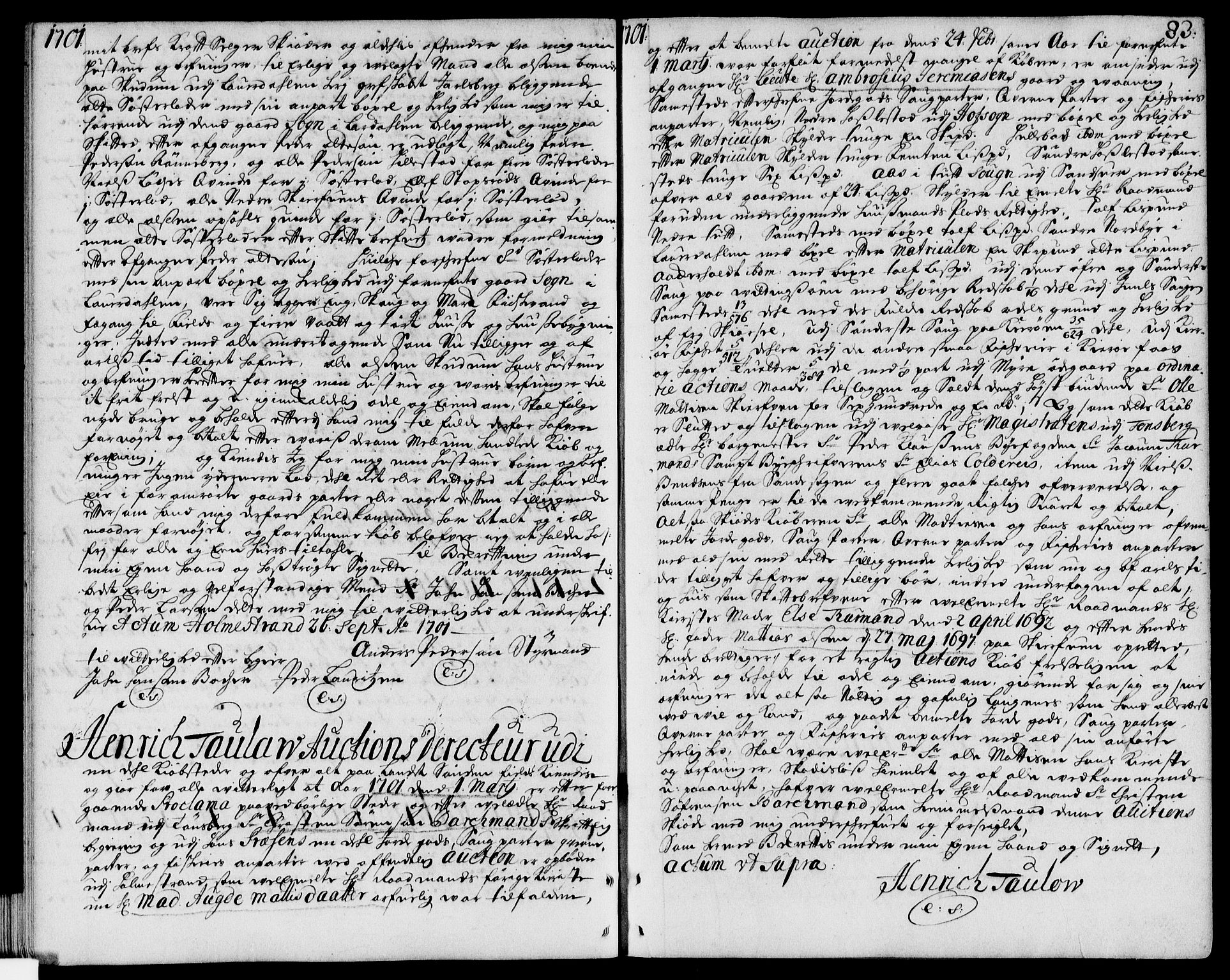 Nordre Jarlsberg sorenskriveri, AV/SAKO-A-80/G/Ga/Gaa/L0002: Pantebok nr. 2, 1699-1709, s. 83