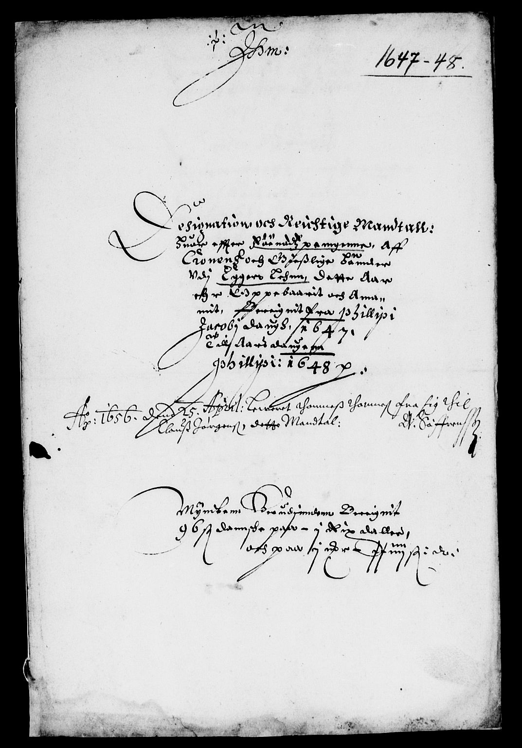 Rentekammeret inntil 1814, Reviderte regnskaper, Lensregnskaper, RA/EA-5023/R/Rb/Rbm/L0008: Eiker len, 1643-1648