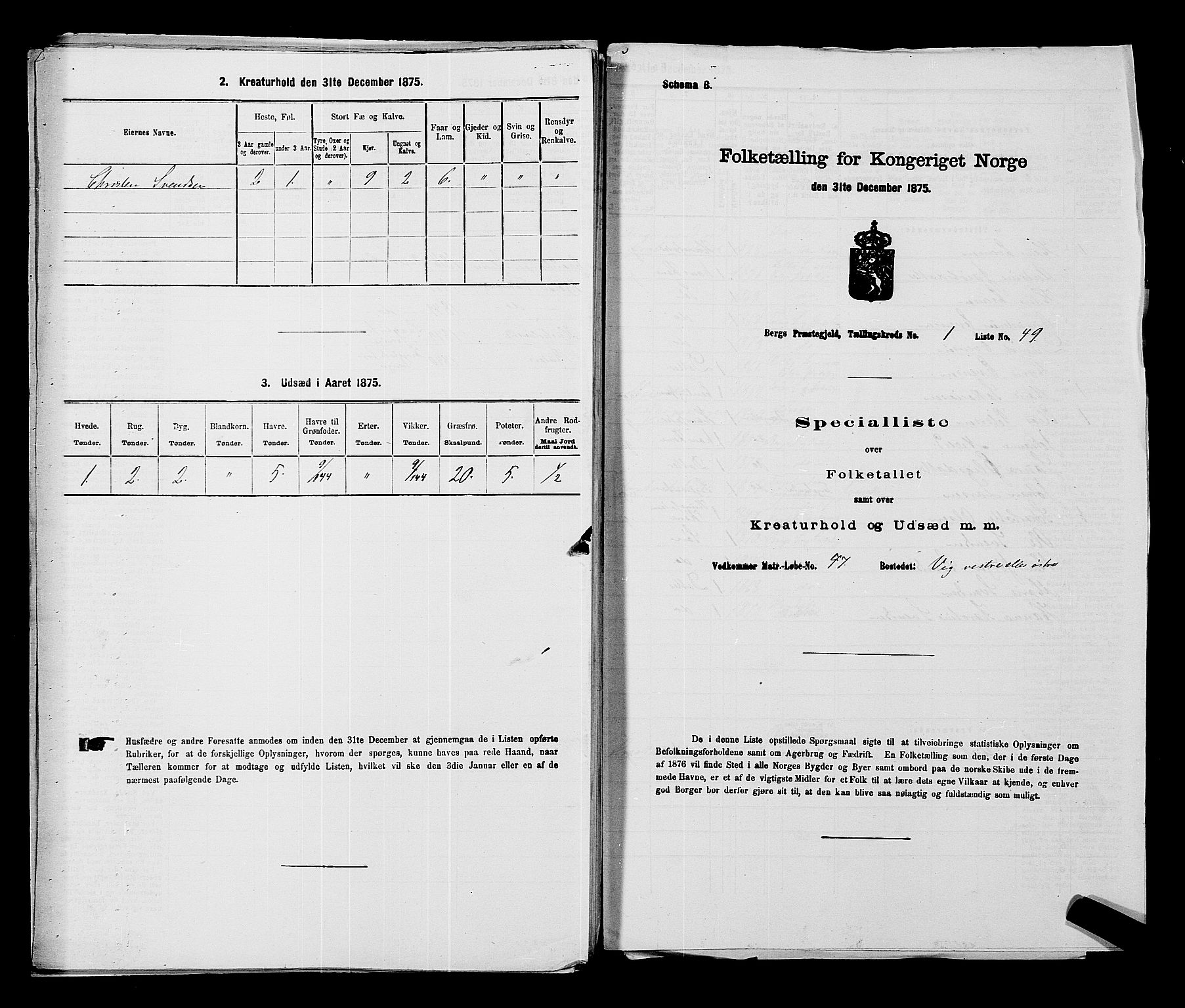 RA, Folketelling 1875 for 0116P Berg prestegjeld, 1875, s. 138