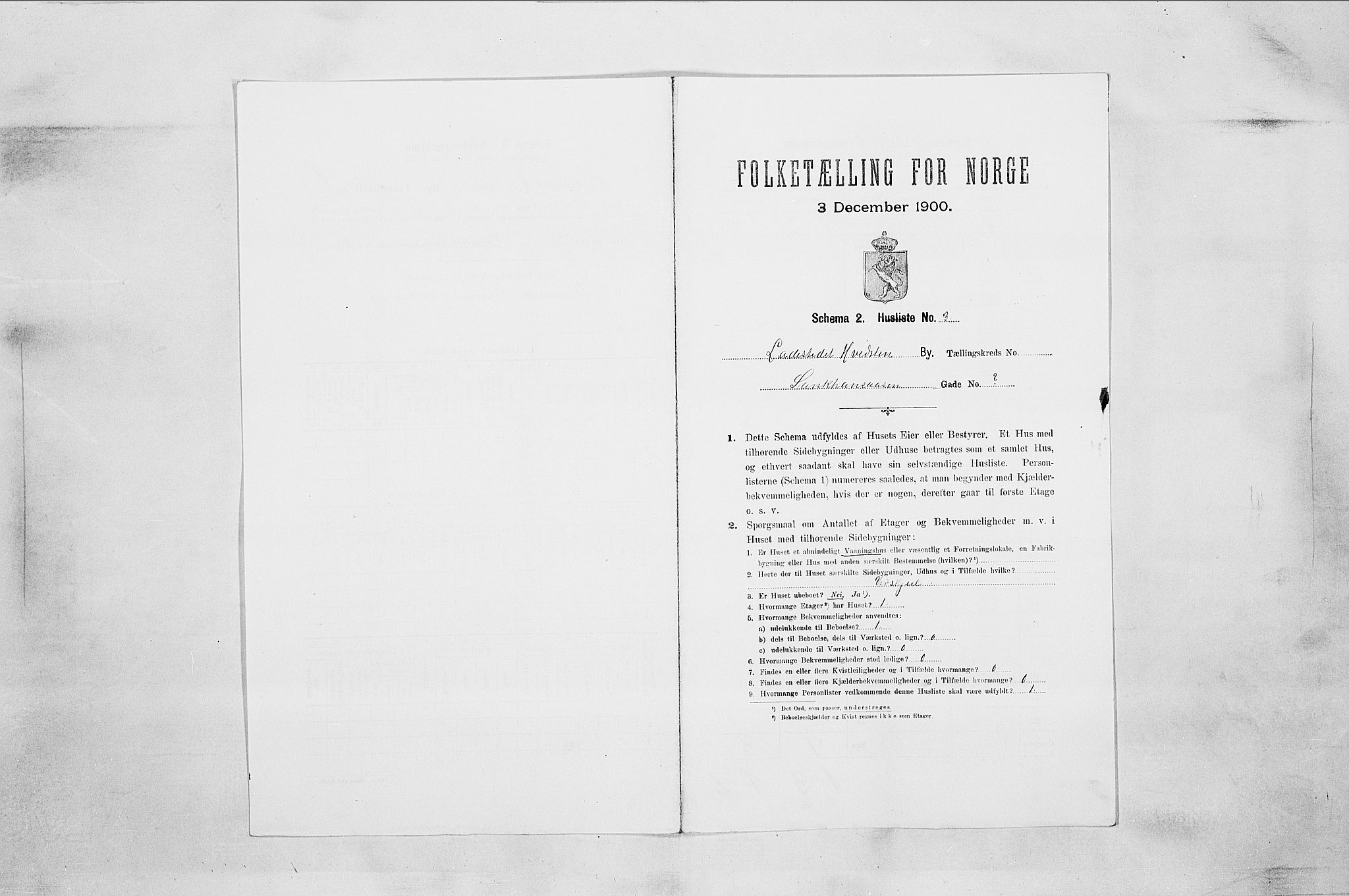 SAO, Folketelling 1900 for 0202 Hvitsten ladested, 1900