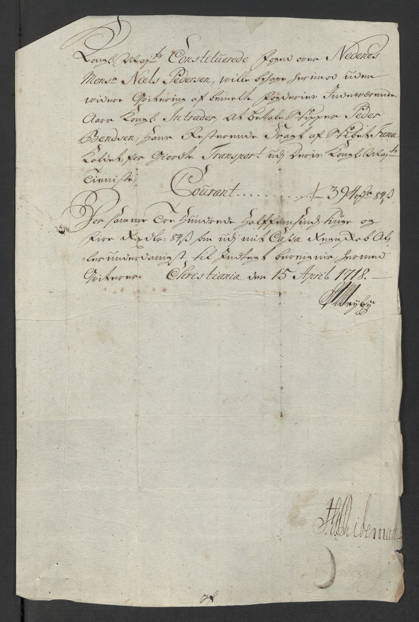 Rentekammeret inntil 1814, Reviderte regnskaper, Fogderegnskap, AV/RA-EA-4092/R39/L2327: Fogderegnskap Nedenes, 1718, s. 268