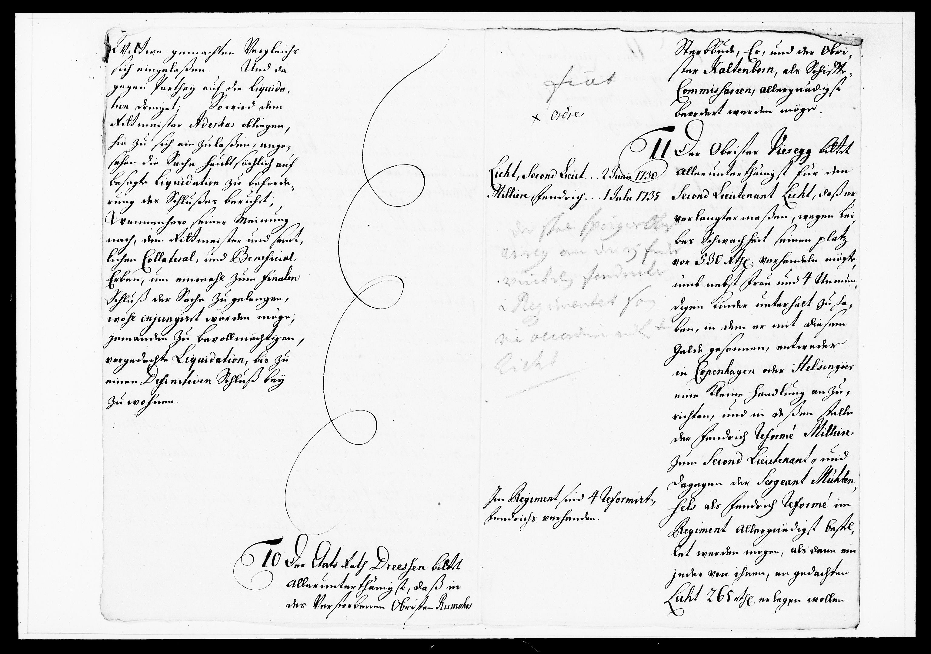 Krigskollegiet, Krigskancelliet, DRA/A-0006/-/1138-1142: Refererede sager, 1737, s. 128