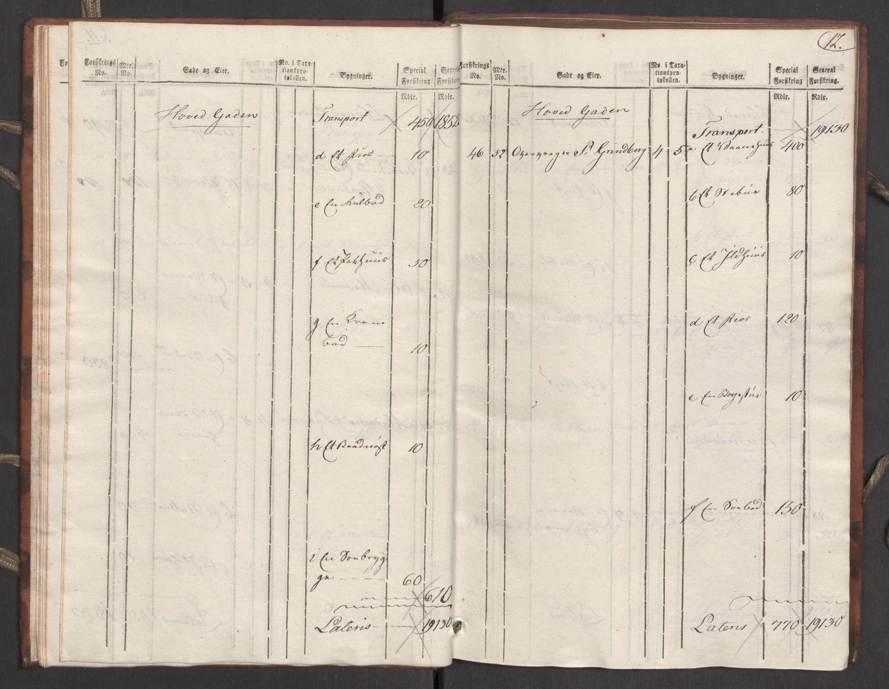 Kommersekollegiet, Brannforsikringskontoret 1767-1814, AV/RA-EA-5458/F/Fa/L0039/0001: Molde / Branntakstprotokoll, 1807-1817
