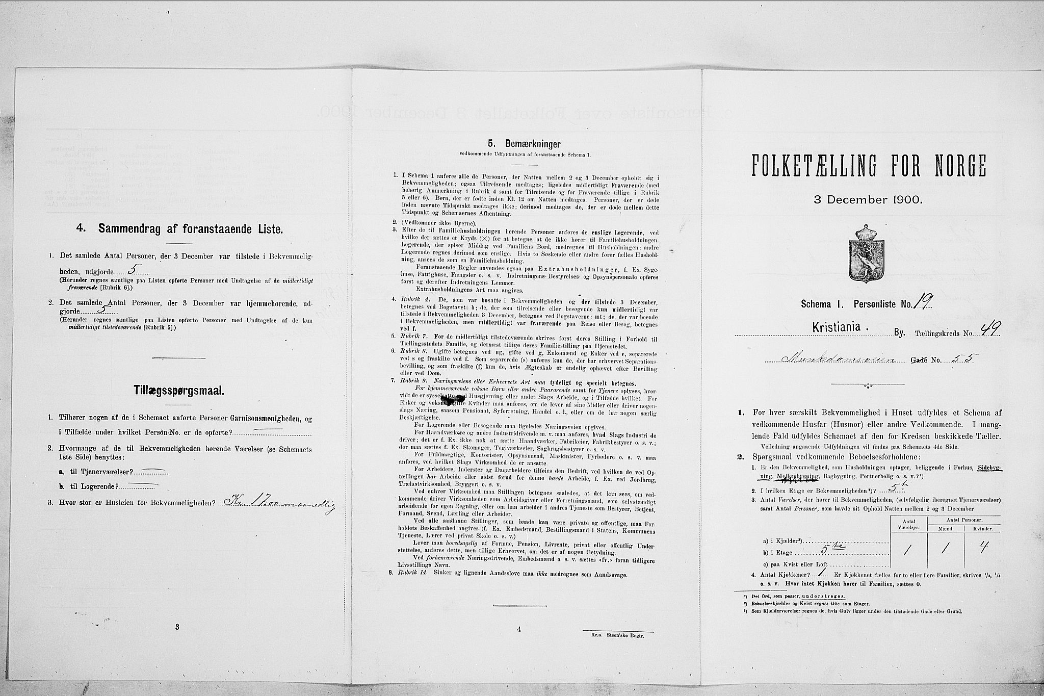 SAO, Folketelling 1900 for 0301 Kristiania kjøpstad, 1900, s. 61326