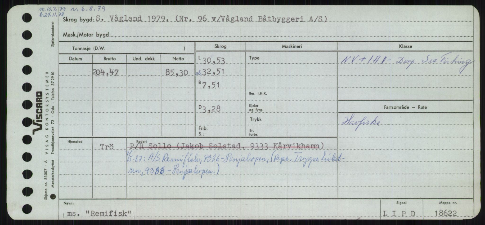 Sjøfartsdirektoratet med forløpere, Skipsmålingen, RA/S-1627/H/Ha/L0004/0002: Fartøy, Mas-R / Fartøy, Odin-R, s. 629