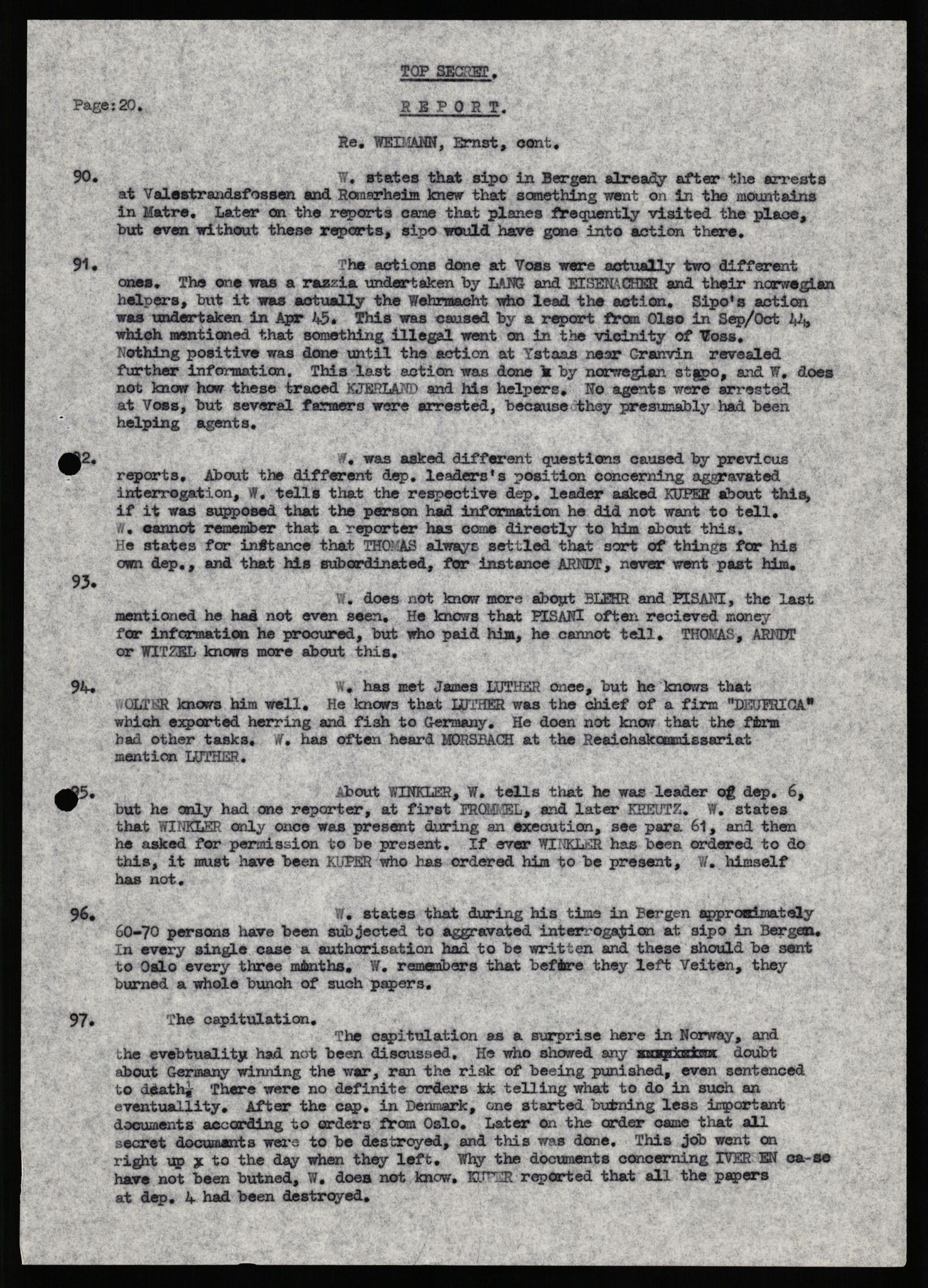 Forsvaret, Forsvarets overkommando II, AV/RA-RAFA-3915/D/Db/L0035: CI Questionaires. Tyske okkupasjonsstyrker i Norge. Tyskere., 1945-1946, s. 185