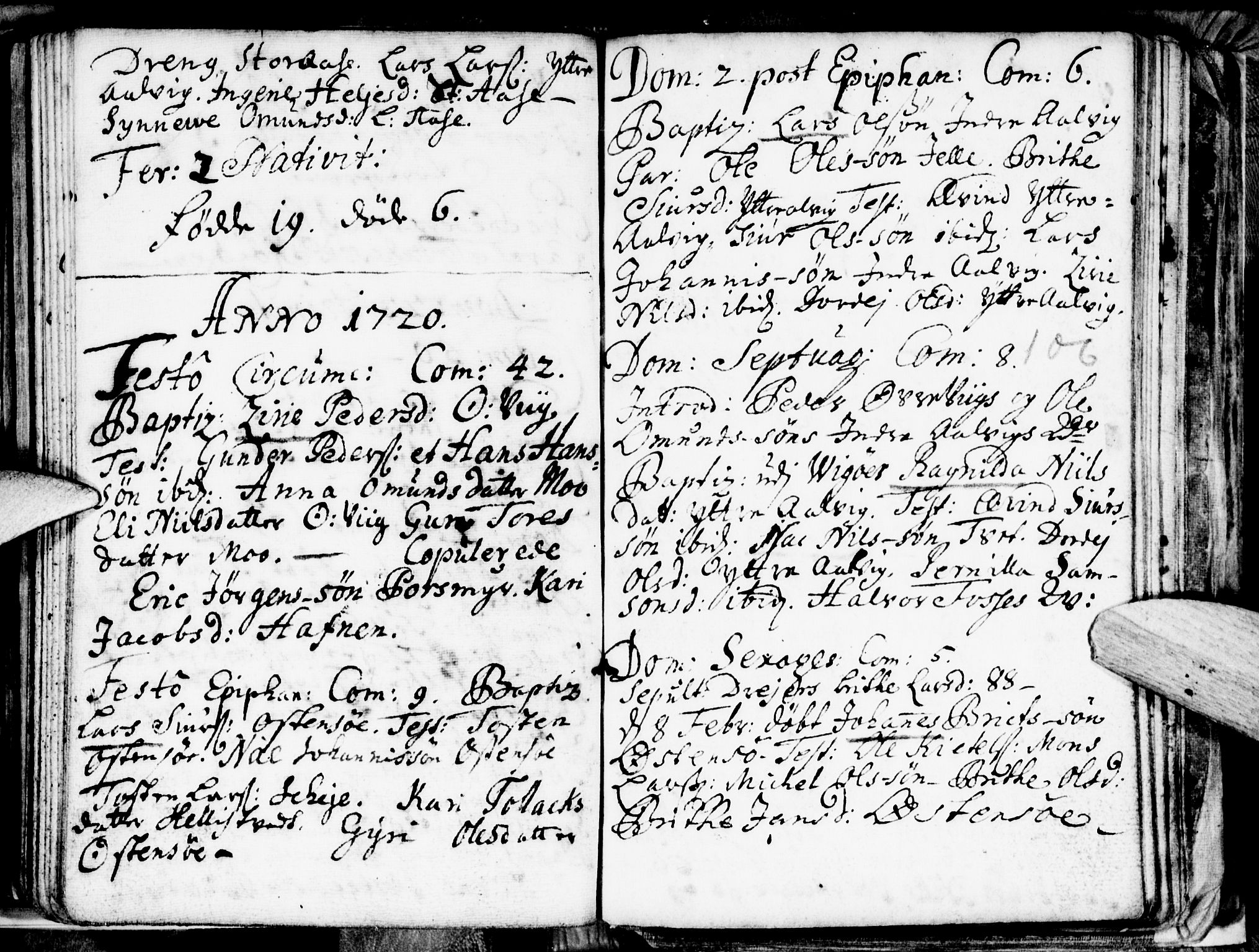 Kvam sokneprestembete, SAB/A-76201/H/Haa: Ministerialbok nr. A 1, 1690-1741, s. 106