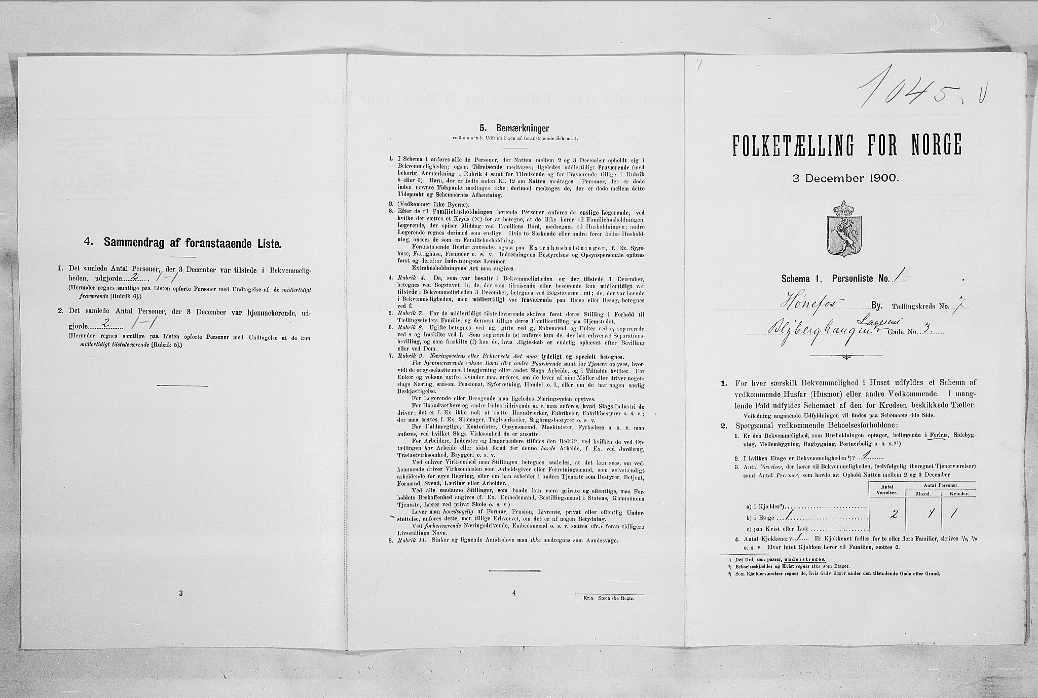 RA, Folketelling 1900 for 0601 Hønefoss kjøpstad, 1900, s. 655