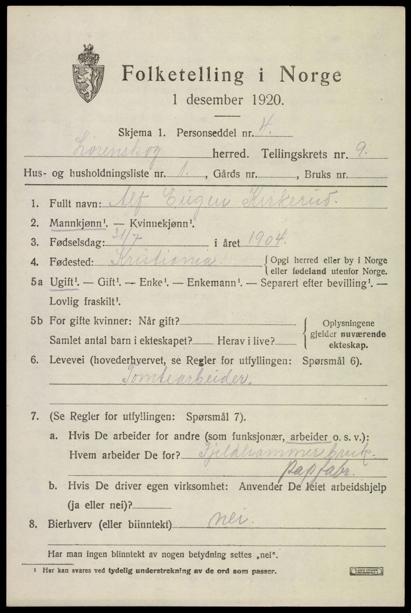 SAO, Folketelling 1920 for 0230 Lørenskog herred, 1920, s. 6762