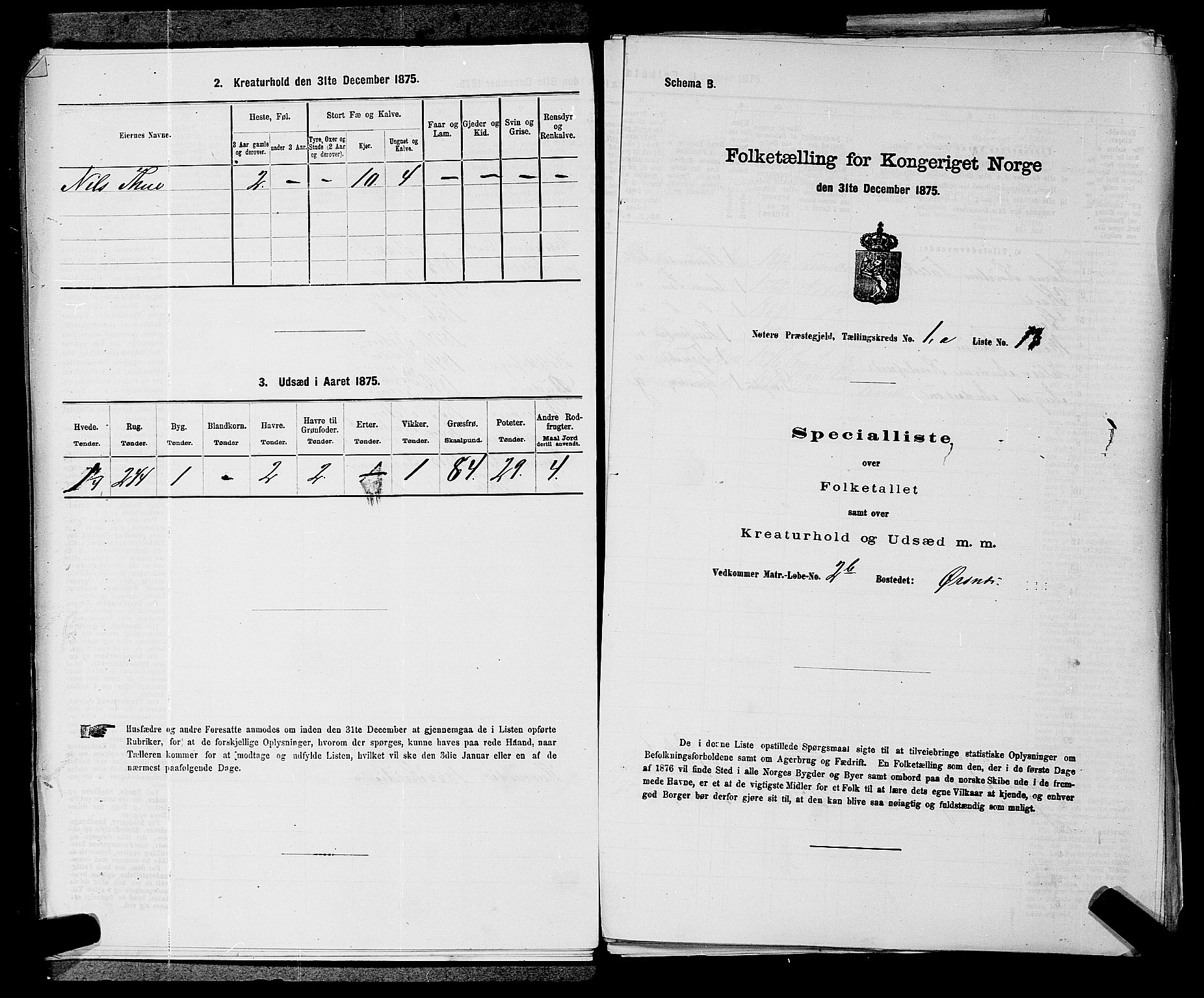 SAKO, Folketelling 1875 for 0722P Nøtterøy prestegjeld, 1875, s. 127