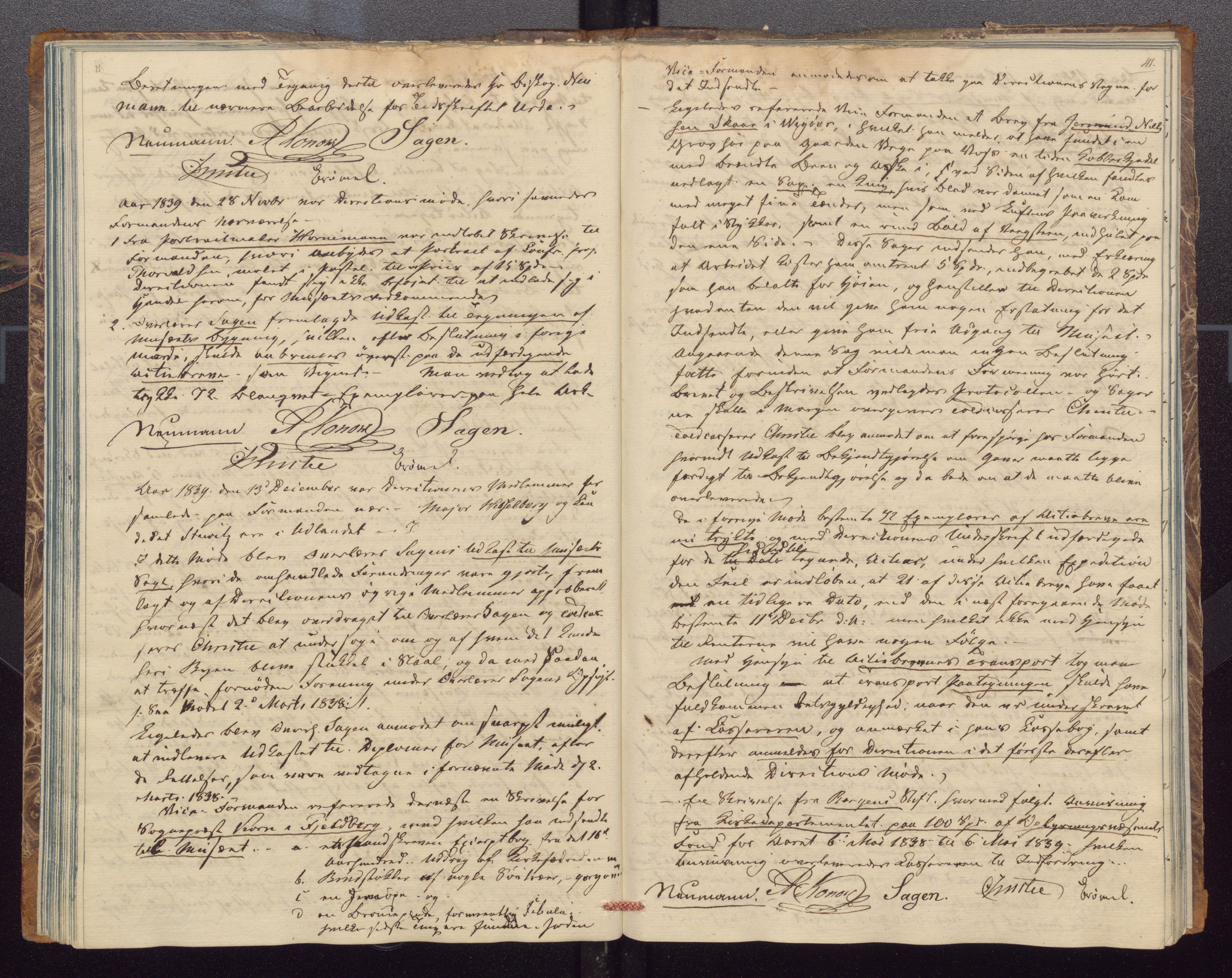 Bergens Museum, UMB/A007/A/Aa/L0004: Forhandlingsprotokoll , 1834-1845, s. 41
