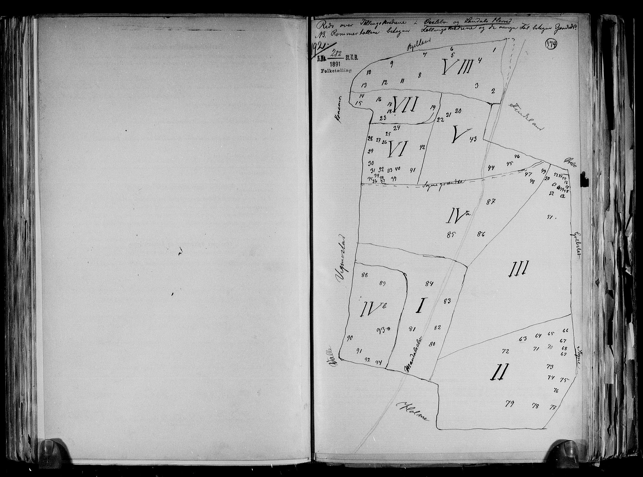 RA, Folketelling 1891 for 1021 Øyslebø og Laudal herred, 1891, s. 4