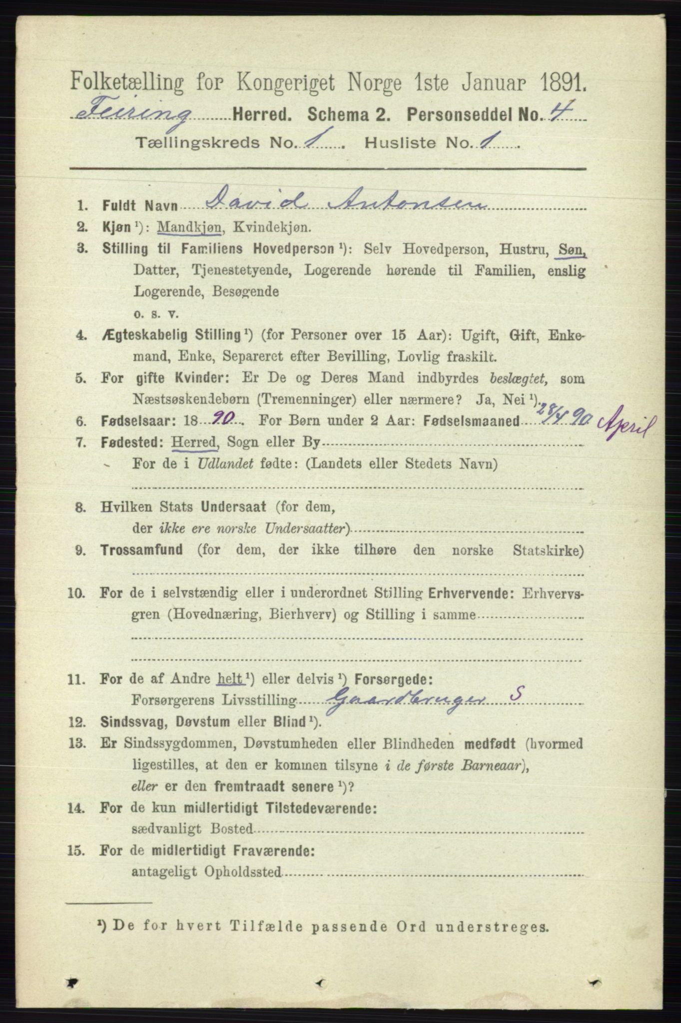 RA, Folketelling 1891 for 0240 Feiring herred, 1891, s. 115