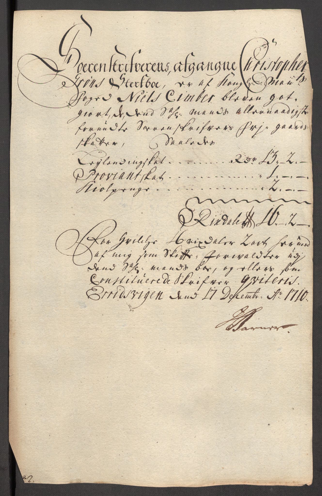 Rentekammeret inntil 1814, Reviderte regnskaper, Fogderegnskap, RA/EA-4092/R57/L3859: Fogderegnskap Fosen, 1710, s. 148