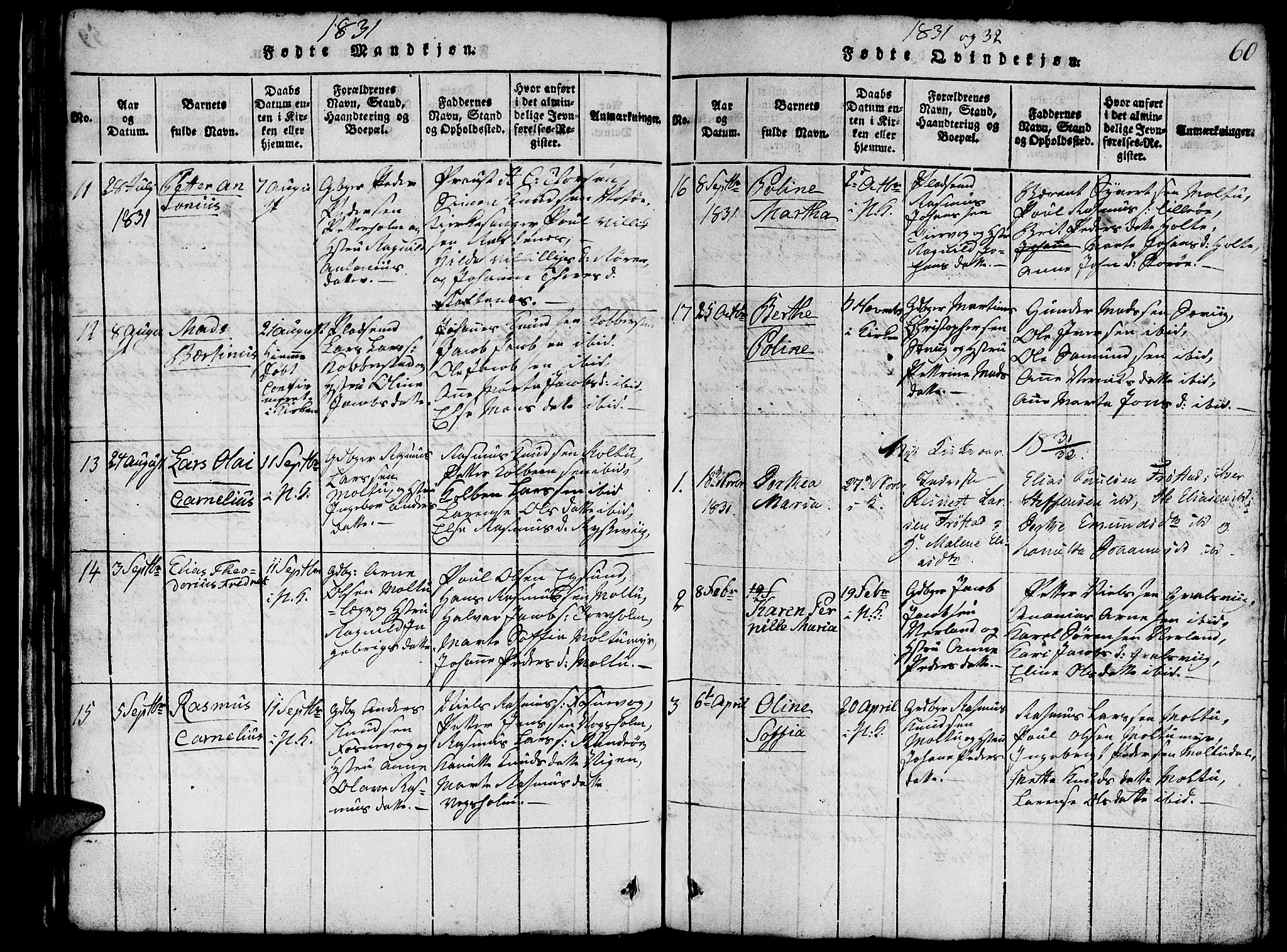 Ministerialprotokoller, klokkerbøker og fødselsregistre - Møre og Romsdal, SAT/A-1454/507/L0078: Klokkerbok nr. 507C01, 1816-1840, s. 60