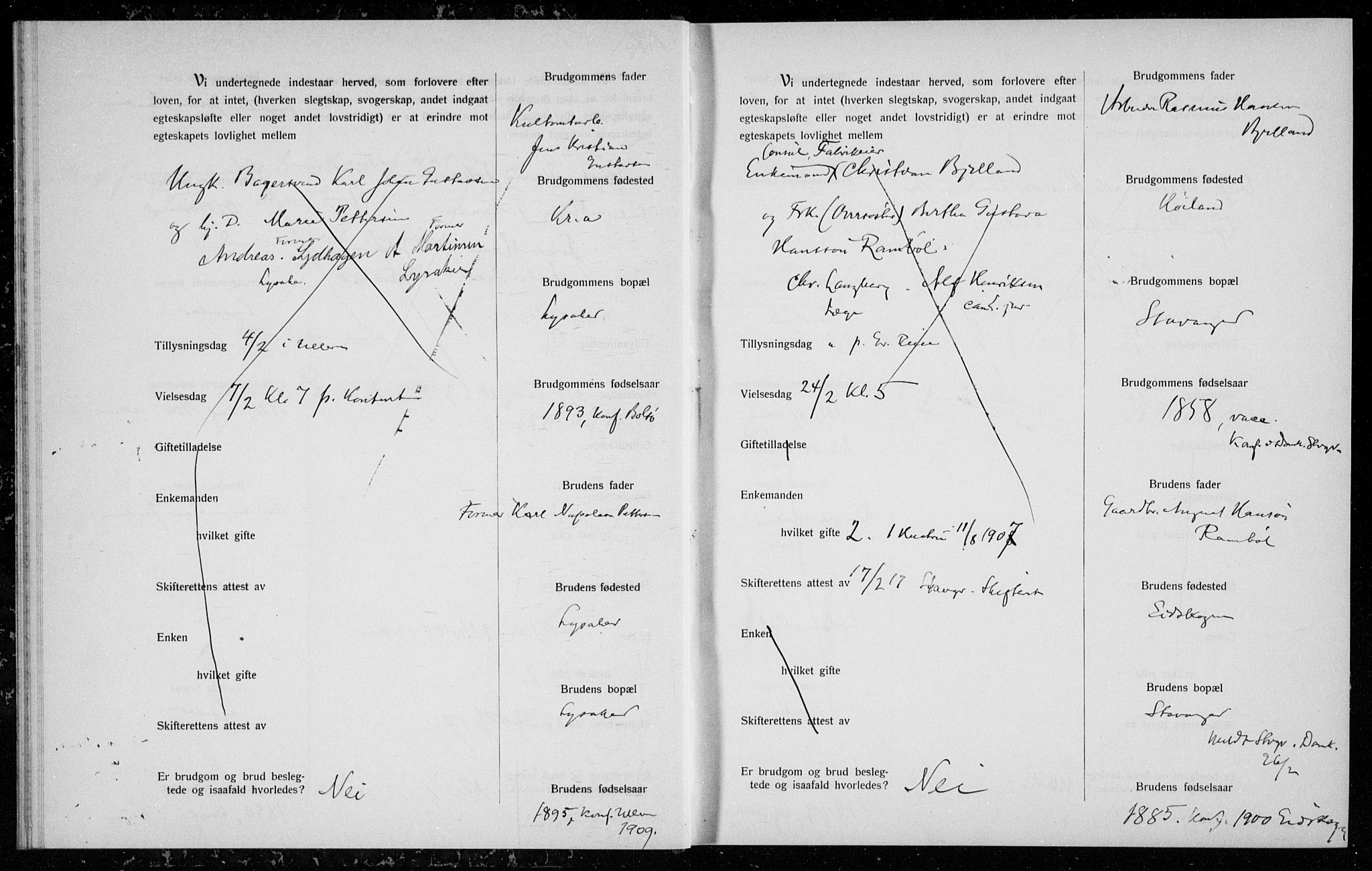 Ullern prestekontor Kirkebøker, AV/SAO-A-10740/H/L0002: Lysningsprotokoll nr. 2, 1916-1917