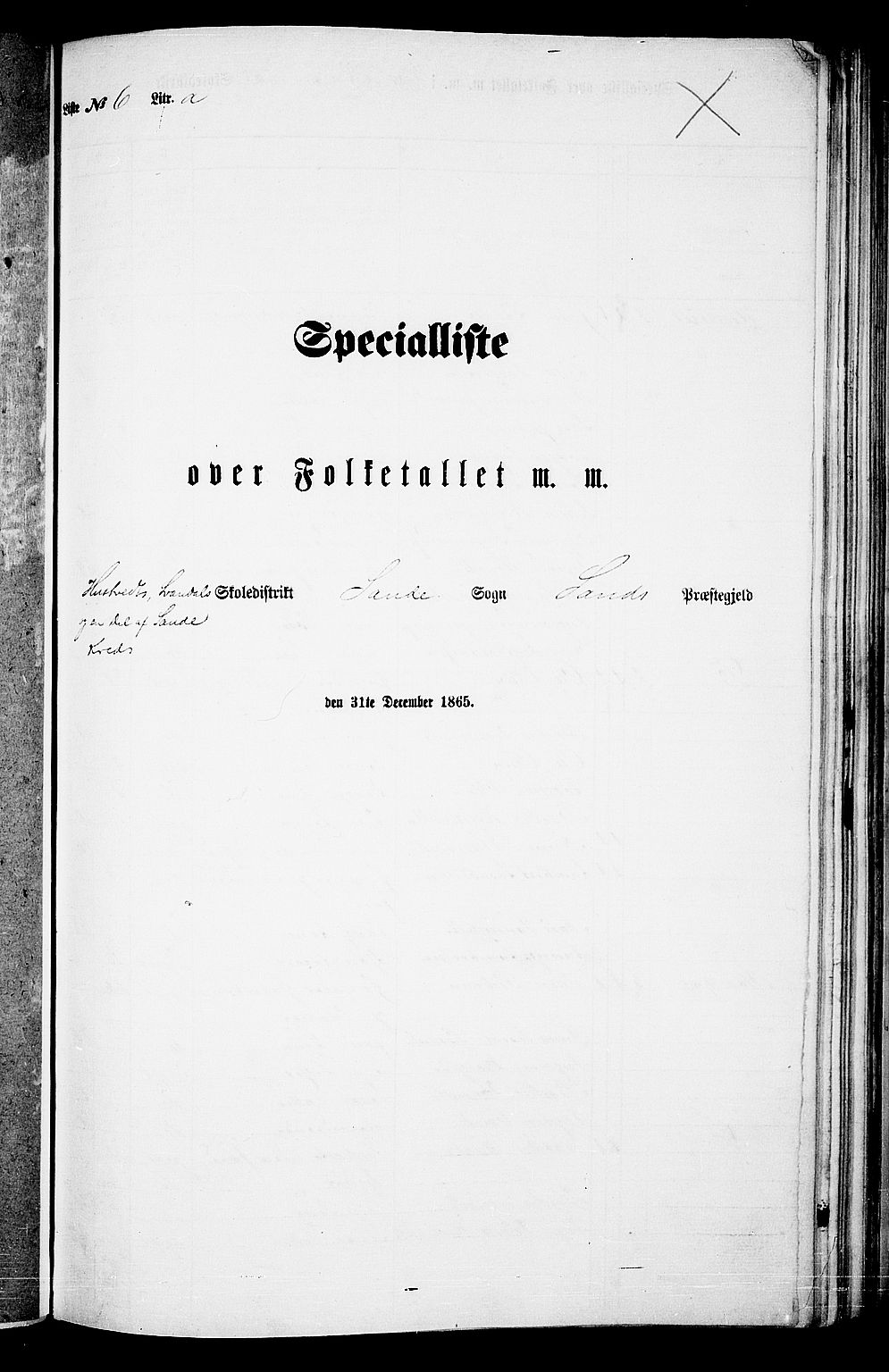 RA, Folketelling 1865 for 1136P Sand prestegjeld, 1865, s. 80