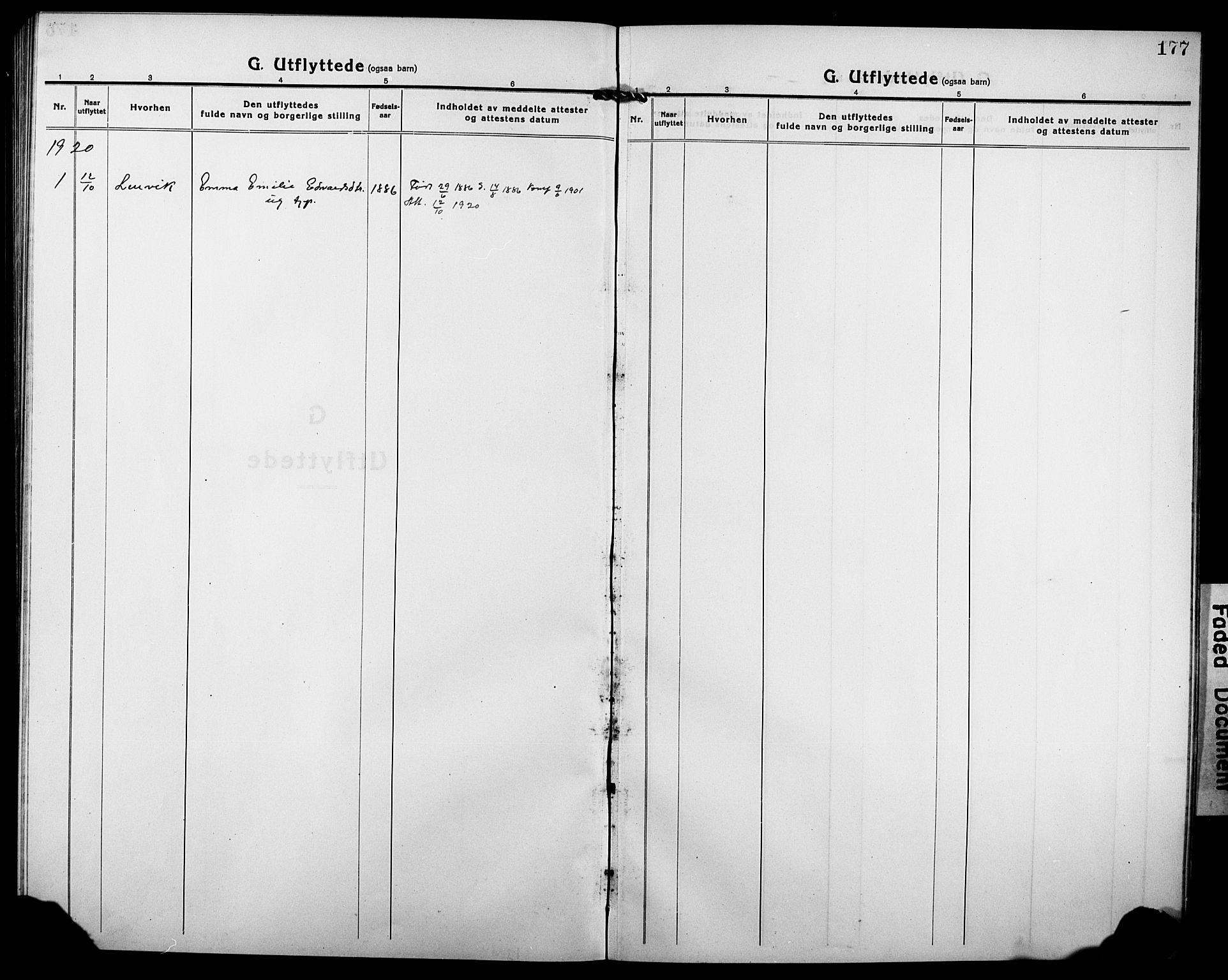 Tranøy sokneprestkontor, AV/SATØ-S-1313/I/Ia/Iab/L0006klokker: Klokkerbok nr. 6, 1919-1932, s. 177