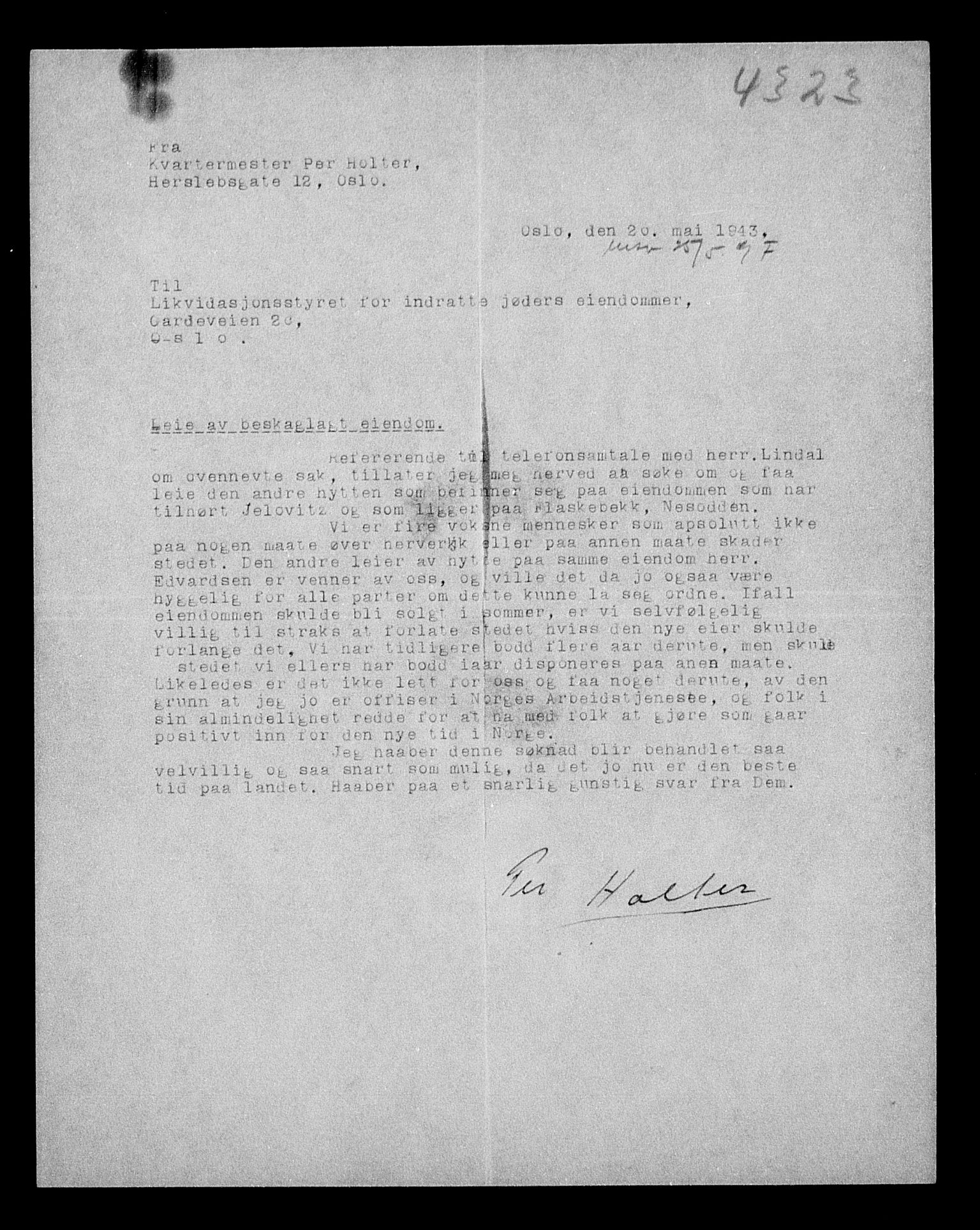 Justisdepartementet, Tilbakeføringskontoret for inndratte formuer, AV/RA-S-1564/H/Hc/Hcc/L0948: --, 1945-1947, s. 110
