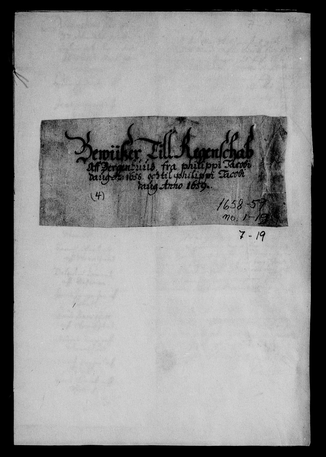 Rentekammeret inntil 1814, Reviderte regnskaper, Lensregnskaper, AV/RA-EA-5023/R/Rb/Rbt/L0142: Bergenhus len, 1658-1659