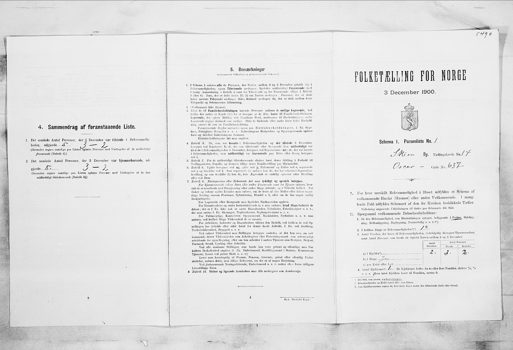 SAKO, Folketelling 1900 for 0806 Skien kjøpstad, 1900, s. 2376