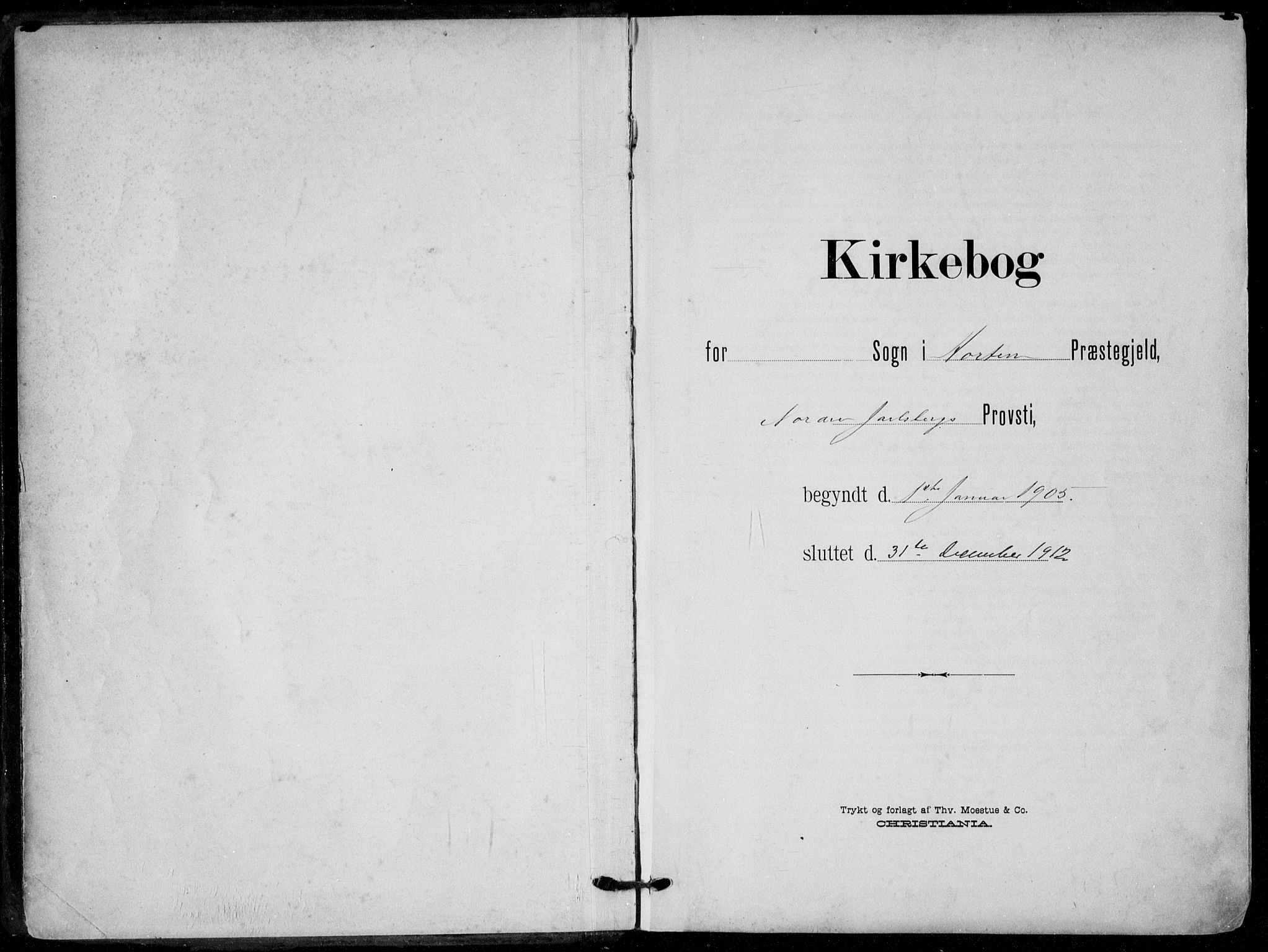Horten kirkebøker, SAKO/A-348/F/Fa/L0006: Ministerialbok nr. 6, 1905-1912