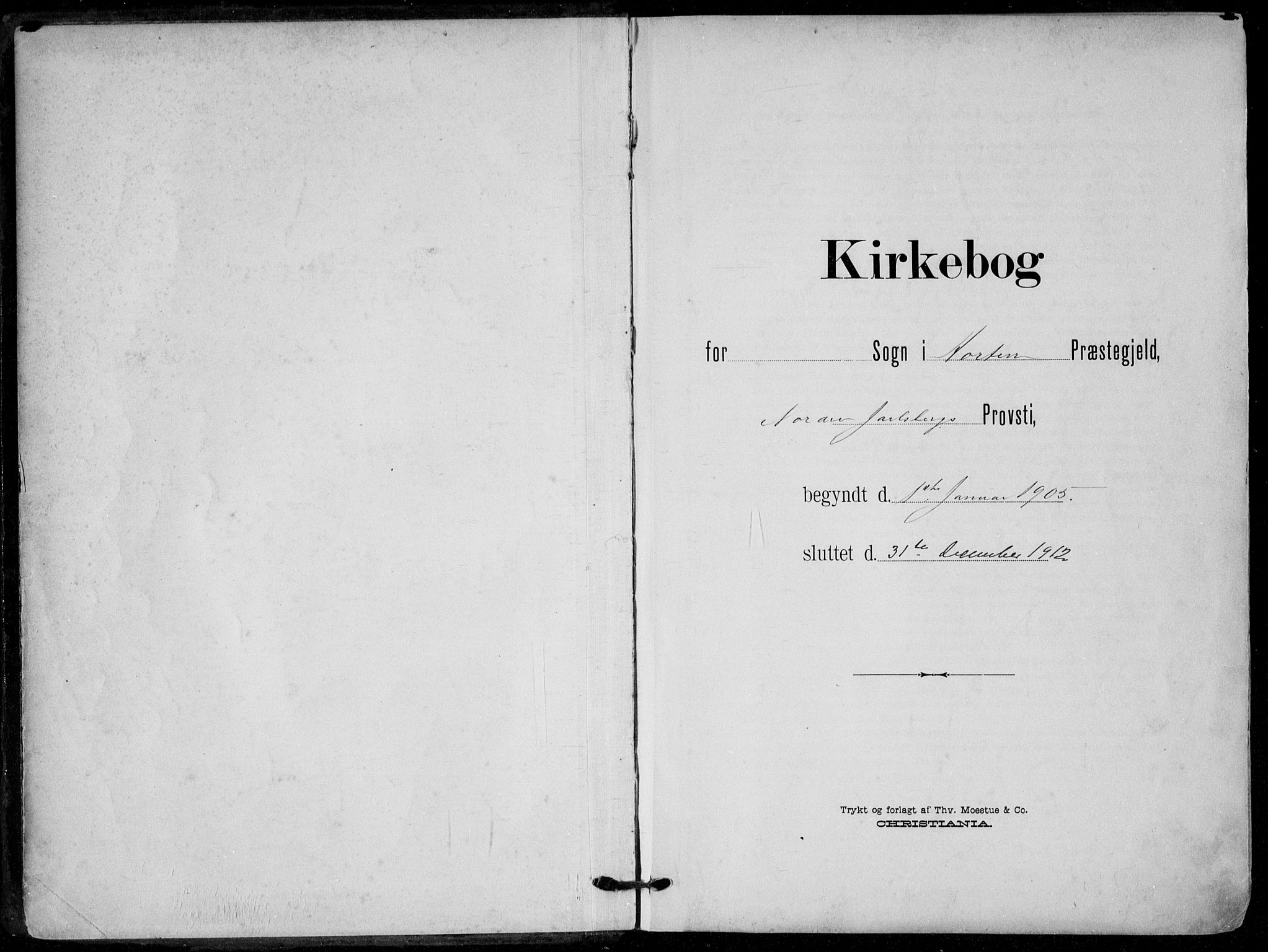 Horten kirkebøker, AV/SAKO-A-348/F/Fa/L0006: Ministerialbok nr. 6, 1905-1912