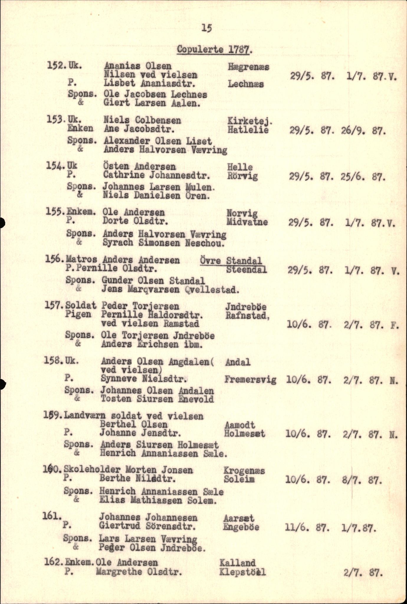 Samling av fulltekstavskrifter, SAB/FULLTEKST/B/14/0008: Førde sokneprestembete, ministerialbok nr. A 4, 1781-1802, s. 16