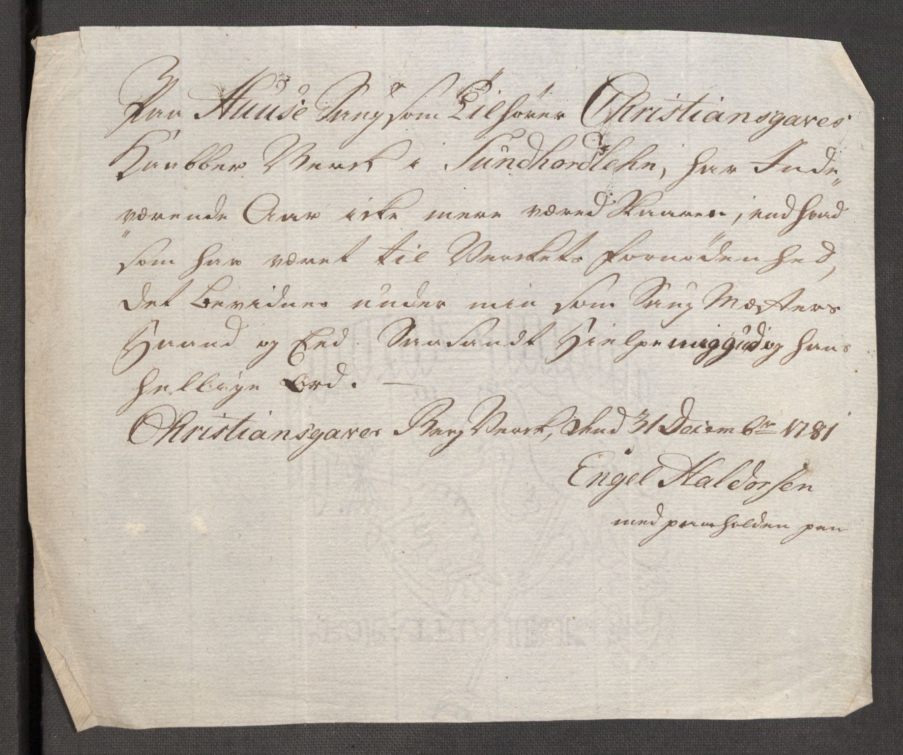 Rentekammeret inntil 1814, Reviderte regnskaper, Fogderegnskap, RA/EA-4092/R48/L3097: Fogderegnskap Sunnhordland og Hardanger, 1781, s. 97