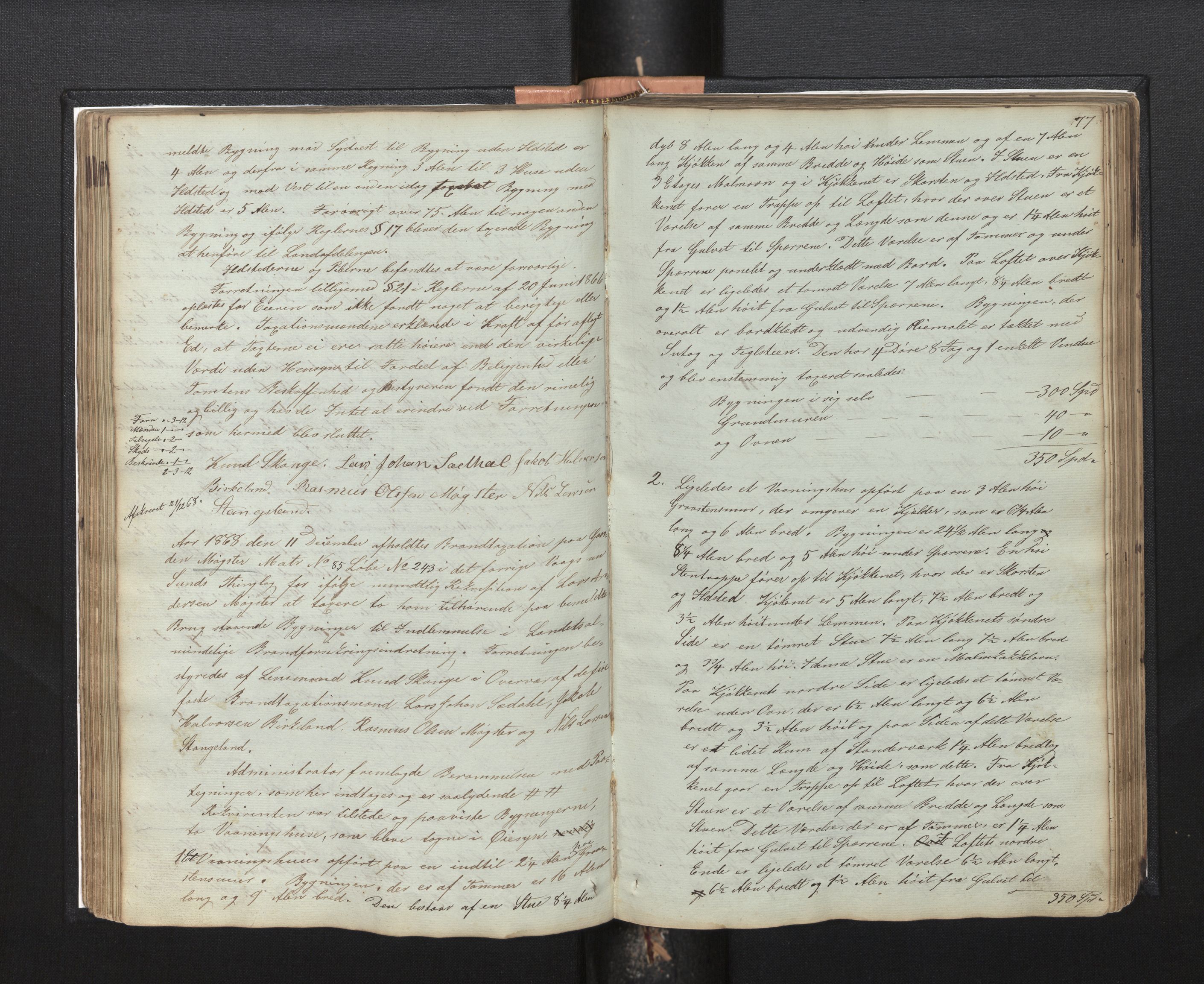 Lensmannen i Sund og Austevoll, AV/SAB-A-35201/0012/L0001: Branntakstprotokoll, 1846-1887, s. 76b-77a