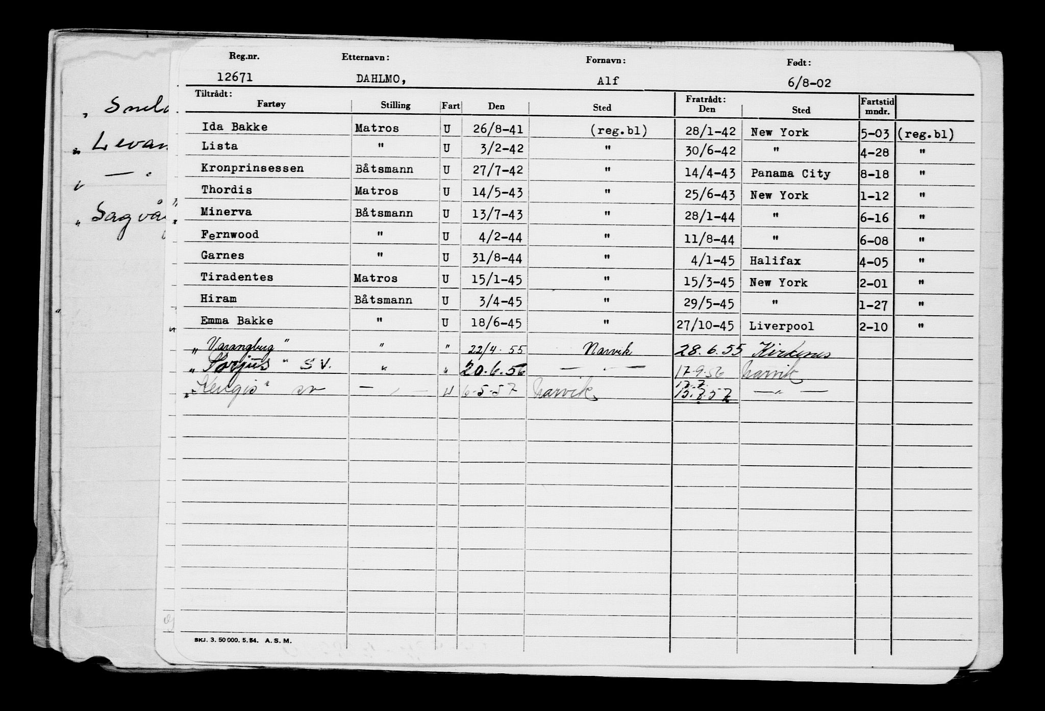 Direktoratet for sjømenn, AV/RA-S-3545/G/Gb/L0045: Hovedkort, 1902, s. 320