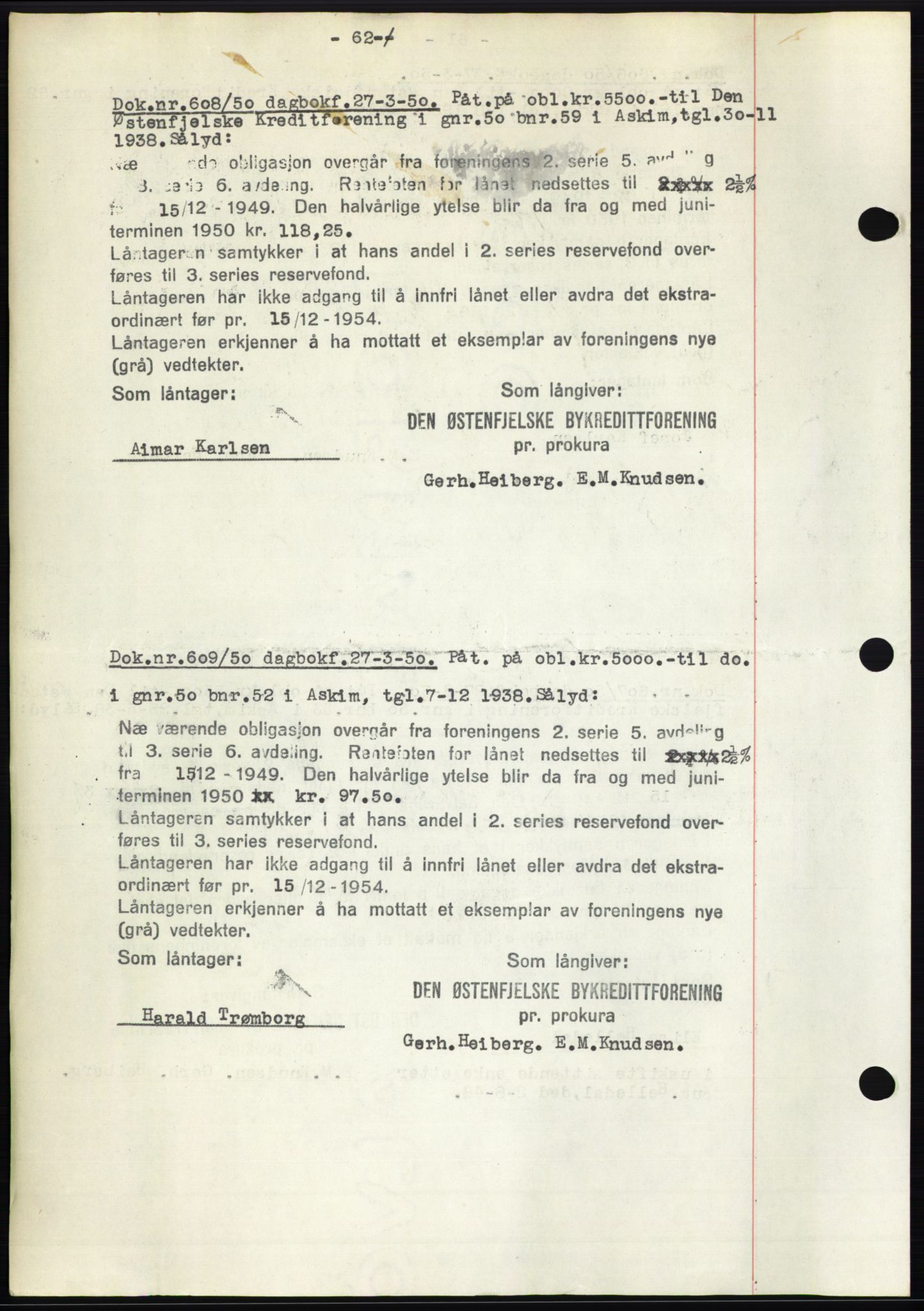 Rakkestad sorenskriveri, SAO/A-10686/G/Gb/Gba/Gbac/L0012: Pantebok nr. B1-4 og B16-20, 1949-1950, Dagboknr: 608/1950