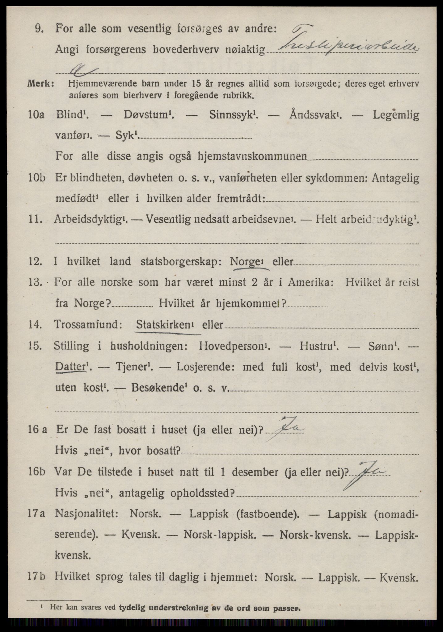 SAT, Folketelling 1920 for 1612 Hemne herred, 1920, s. 7031