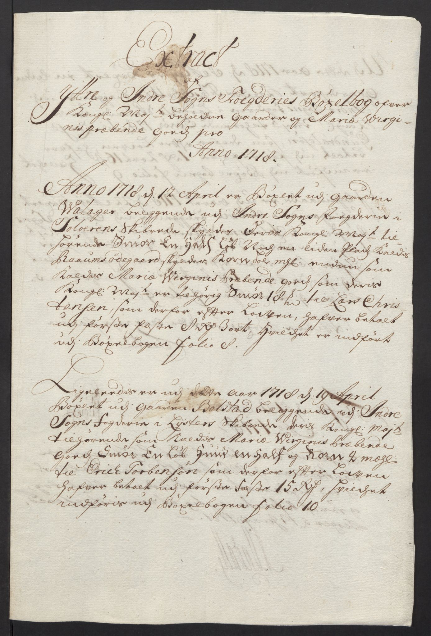 Rentekammeret inntil 1814, Reviderte regnskaper, Fogderegnskap, RA/EA-4092/R52/L3321: Fogderegnskap Sogn, 1717-1718, s. 672