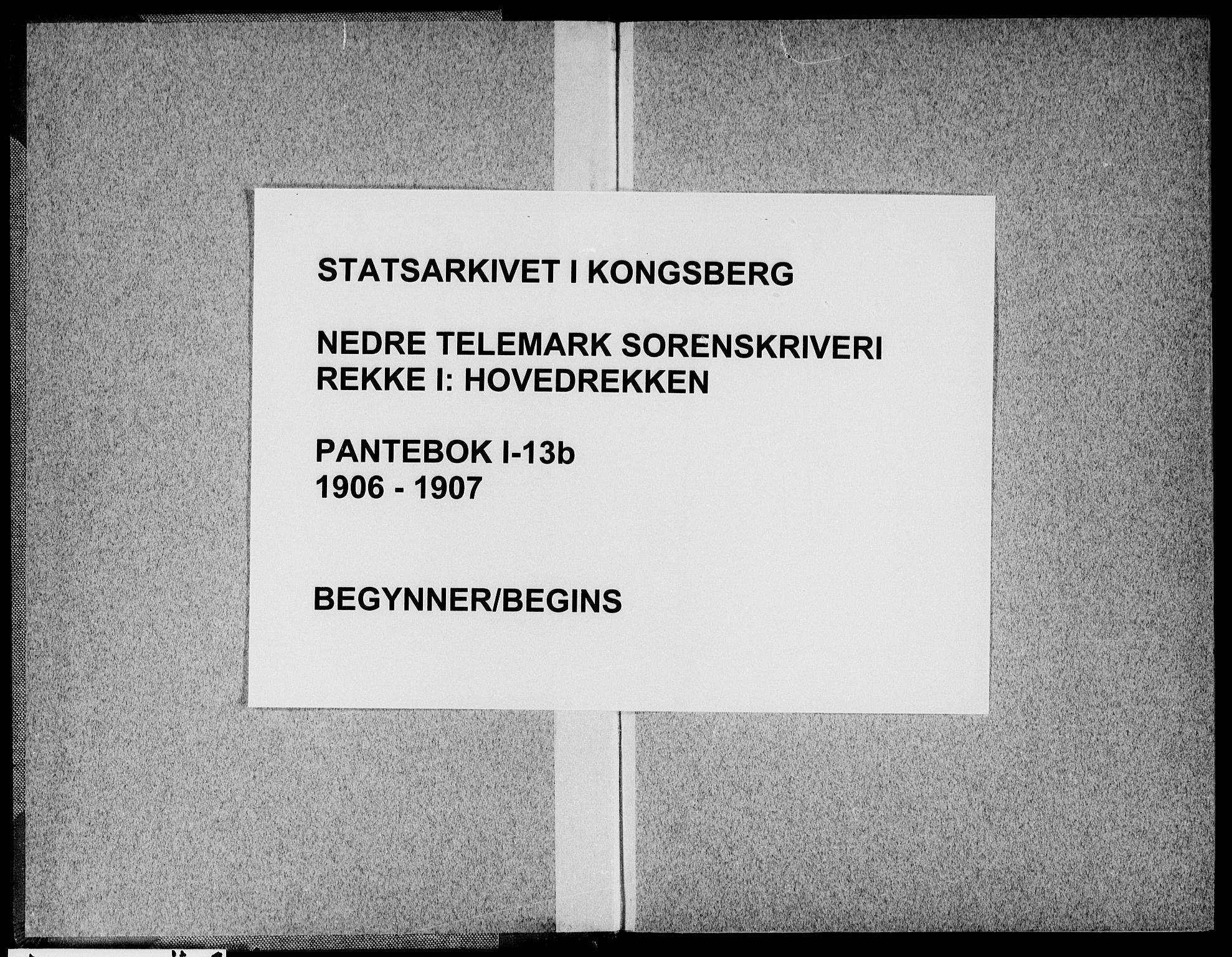 Nedre Telemark sorenskriveri, AV/SAKO-A-135/G/Ga/Gaa/L0013b: Pantebok nr. I 13b, 1906-1907