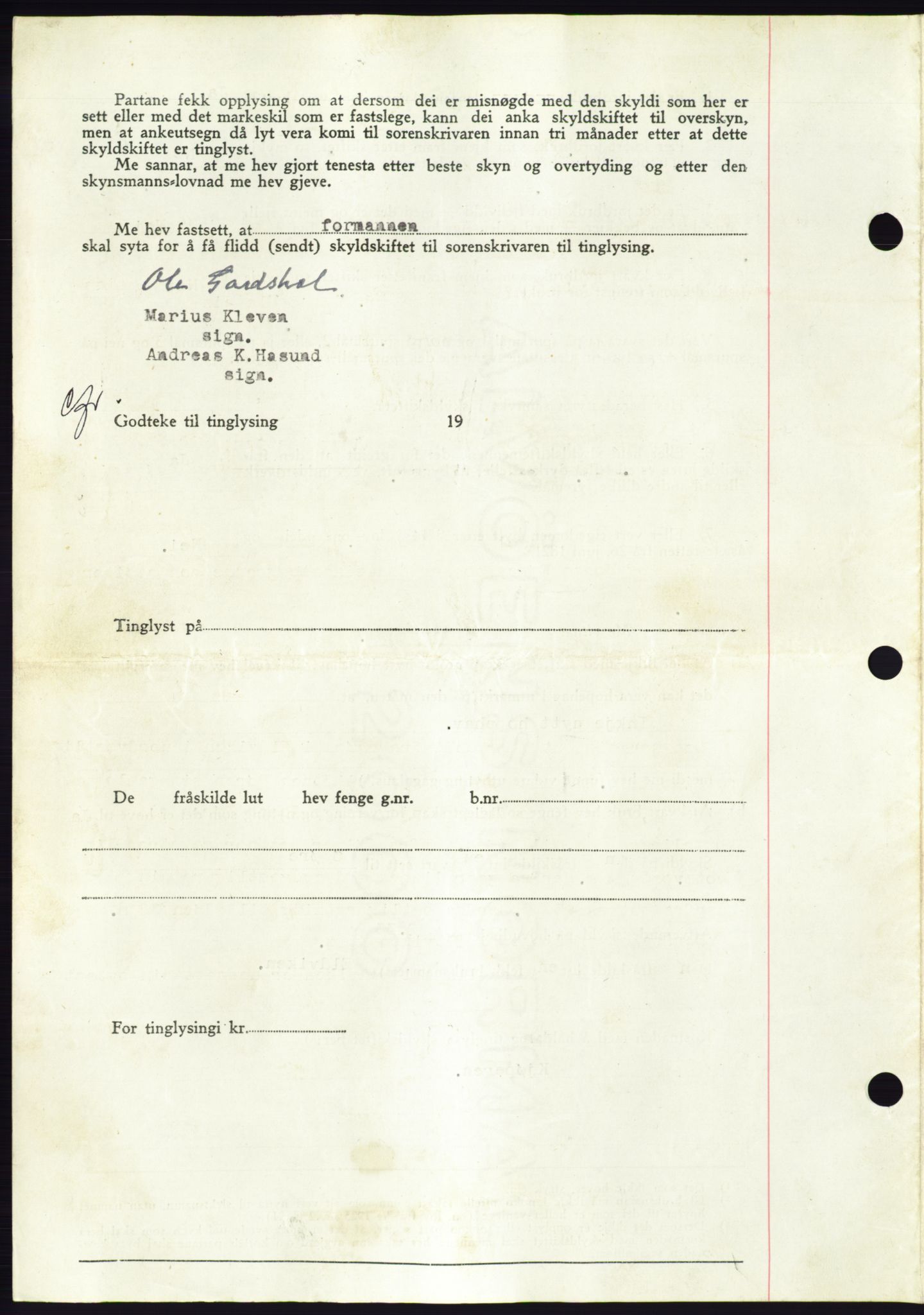 Søre Sunnmøre sorenskriveri, AV/SAT-A-4122/1/2/2C/L0082: Pantebok nr. 8A, 1948-1948, Dagboknr: 585/1948