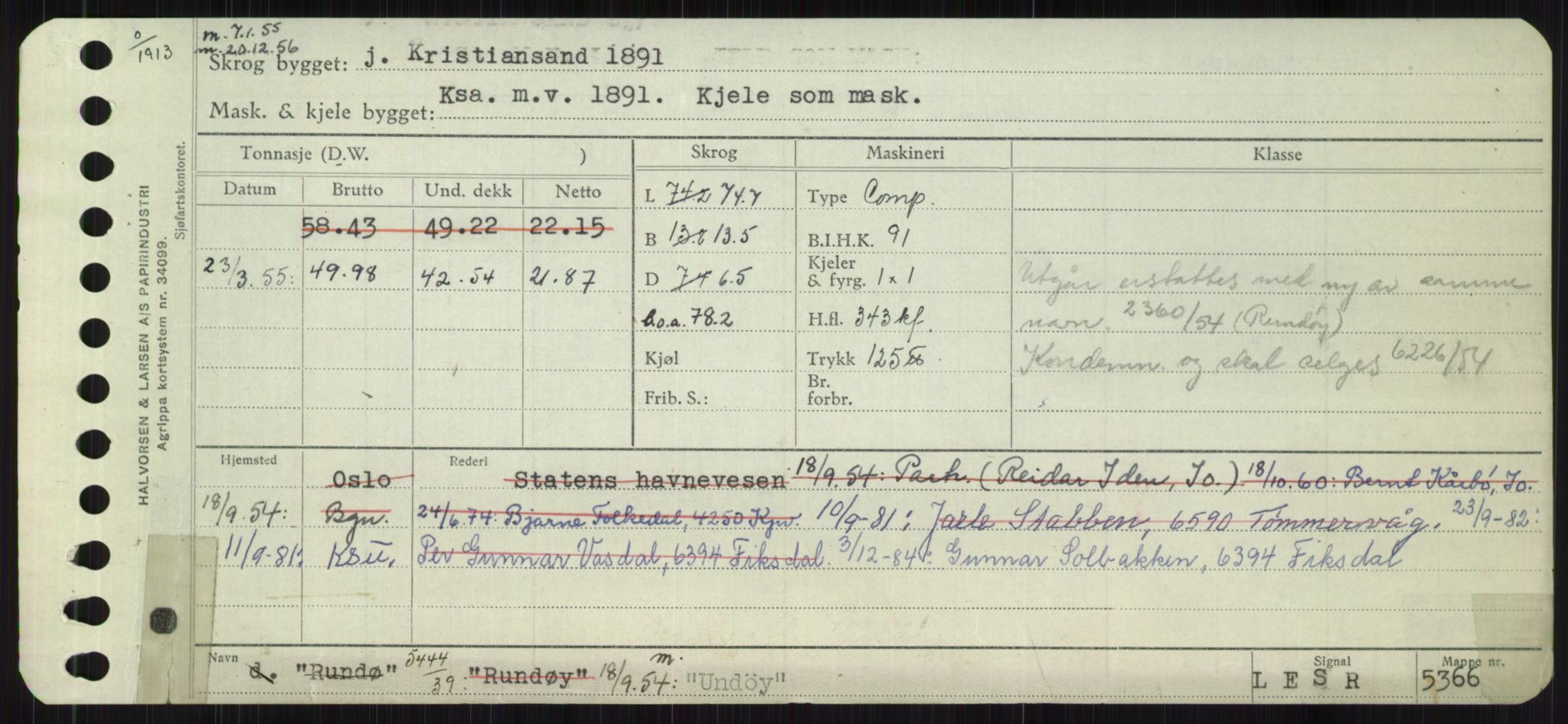 Sjøfartsdirektoratet med forløpere, Skipsmålingen, AV/RA-S-1627/H/Ha/L0006/0002: Fartøy, Sver-Å / Fartøy, U-Å, s. 41